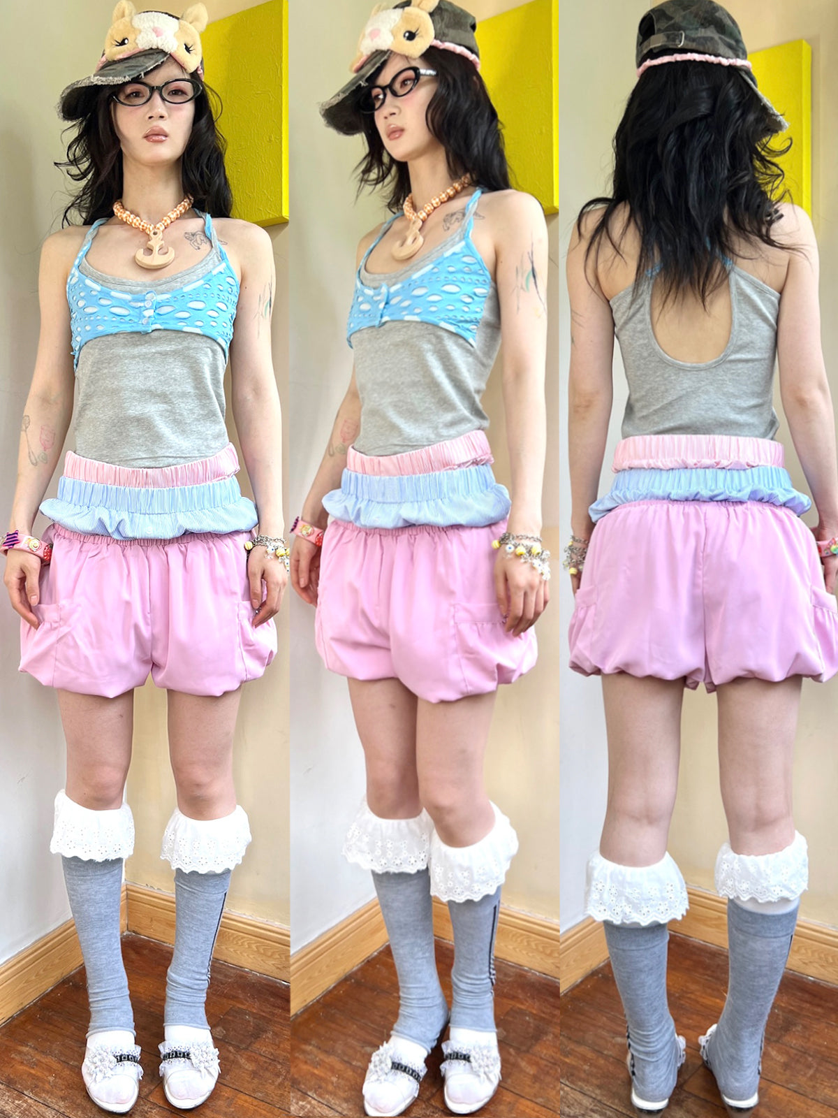 Hole-Cut Paneled False Layered Tank