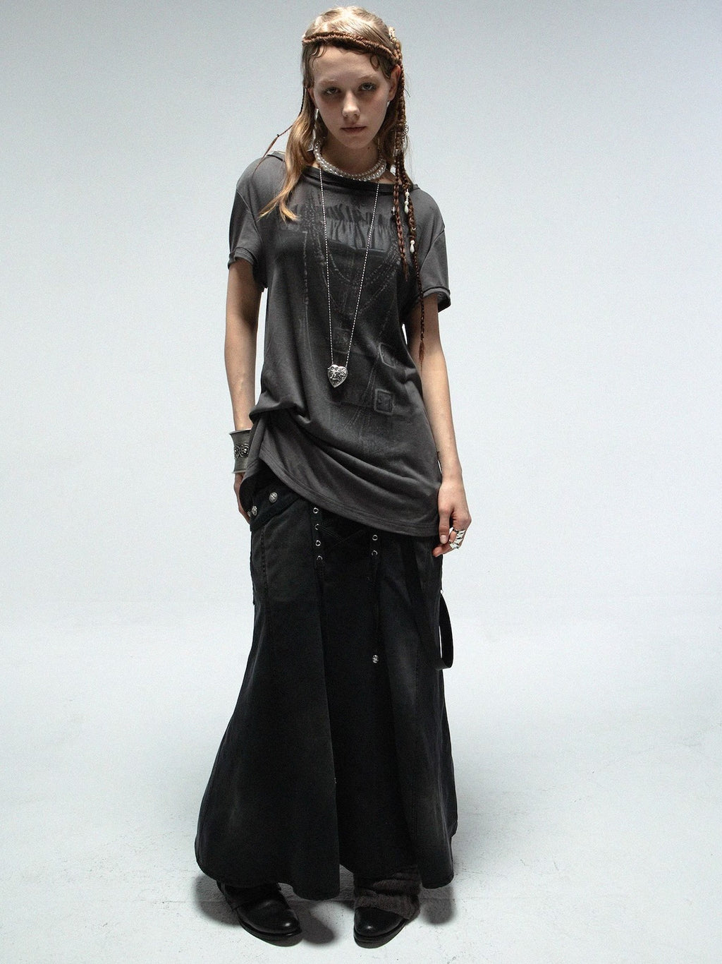 Digital Print Punk Knotted Tee