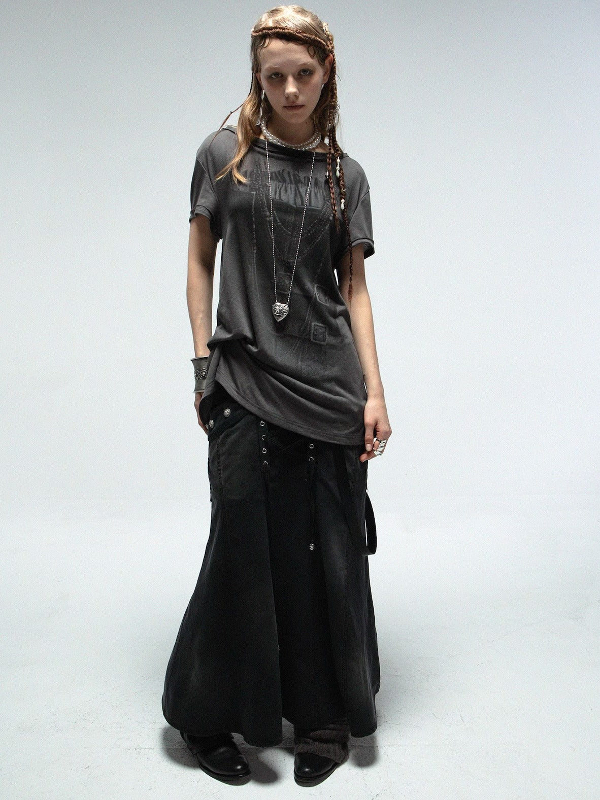 Digital Print Punk Knotted Tee