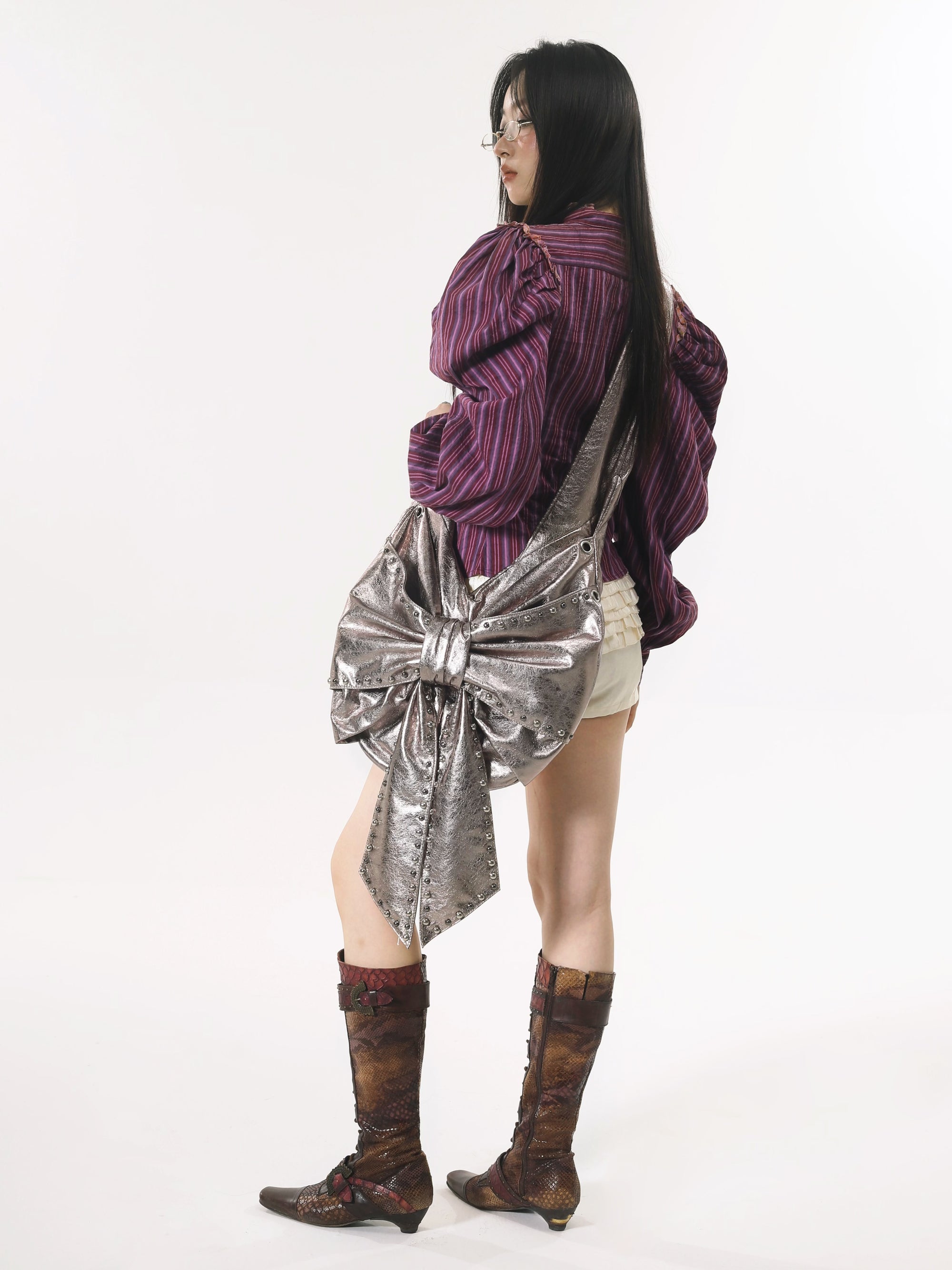 Oversized Bow Detail Crossbody Bag