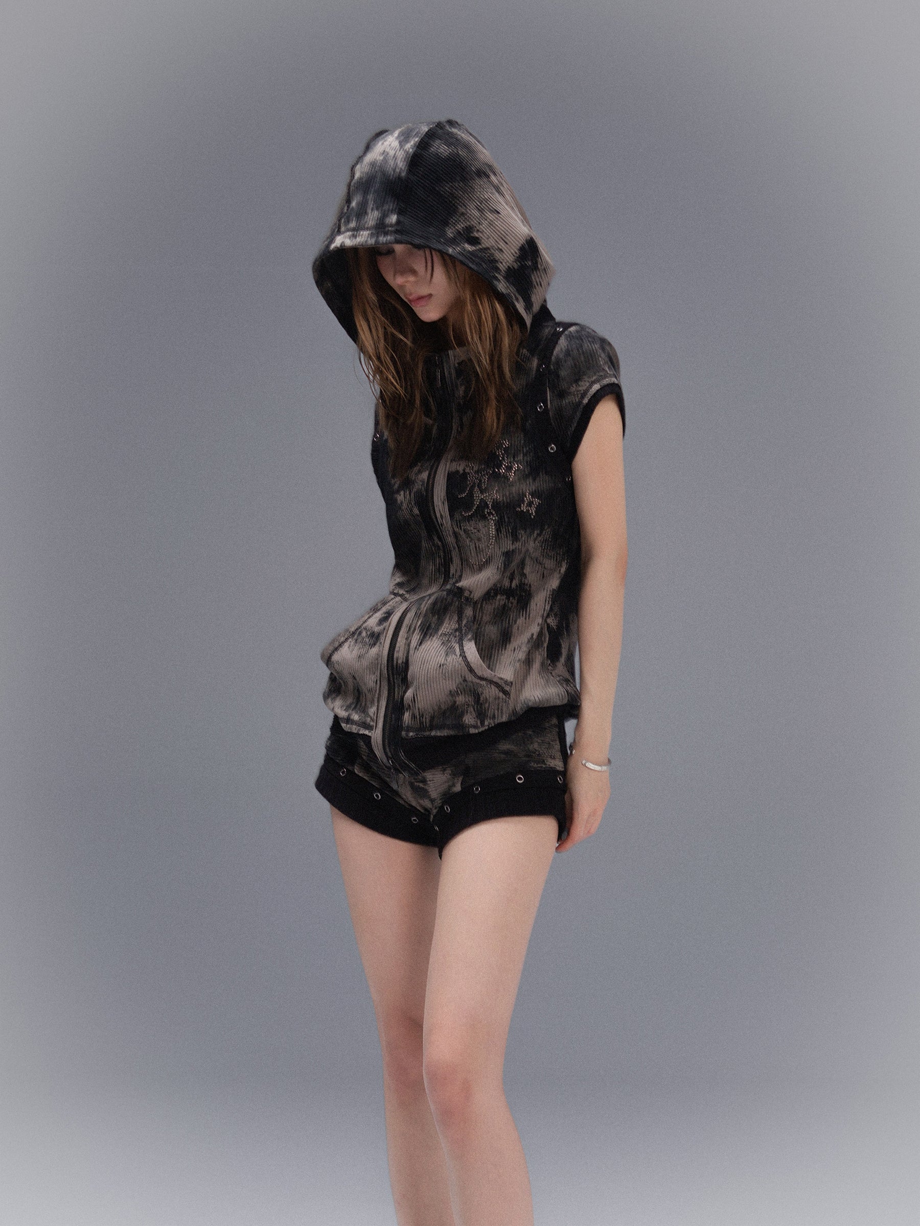 Totem Rhinestone Hooded Vest