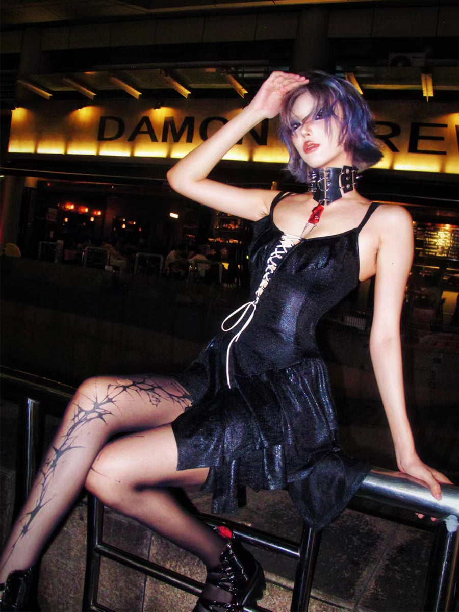 Thorn Print Sheer Tights