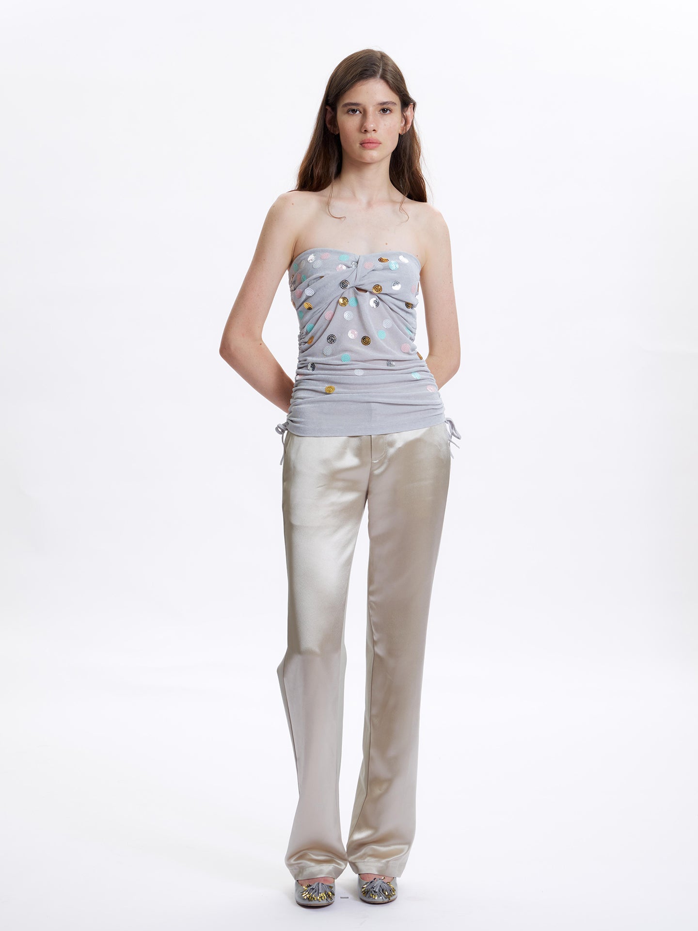 Designer Sequin Bandeau Top