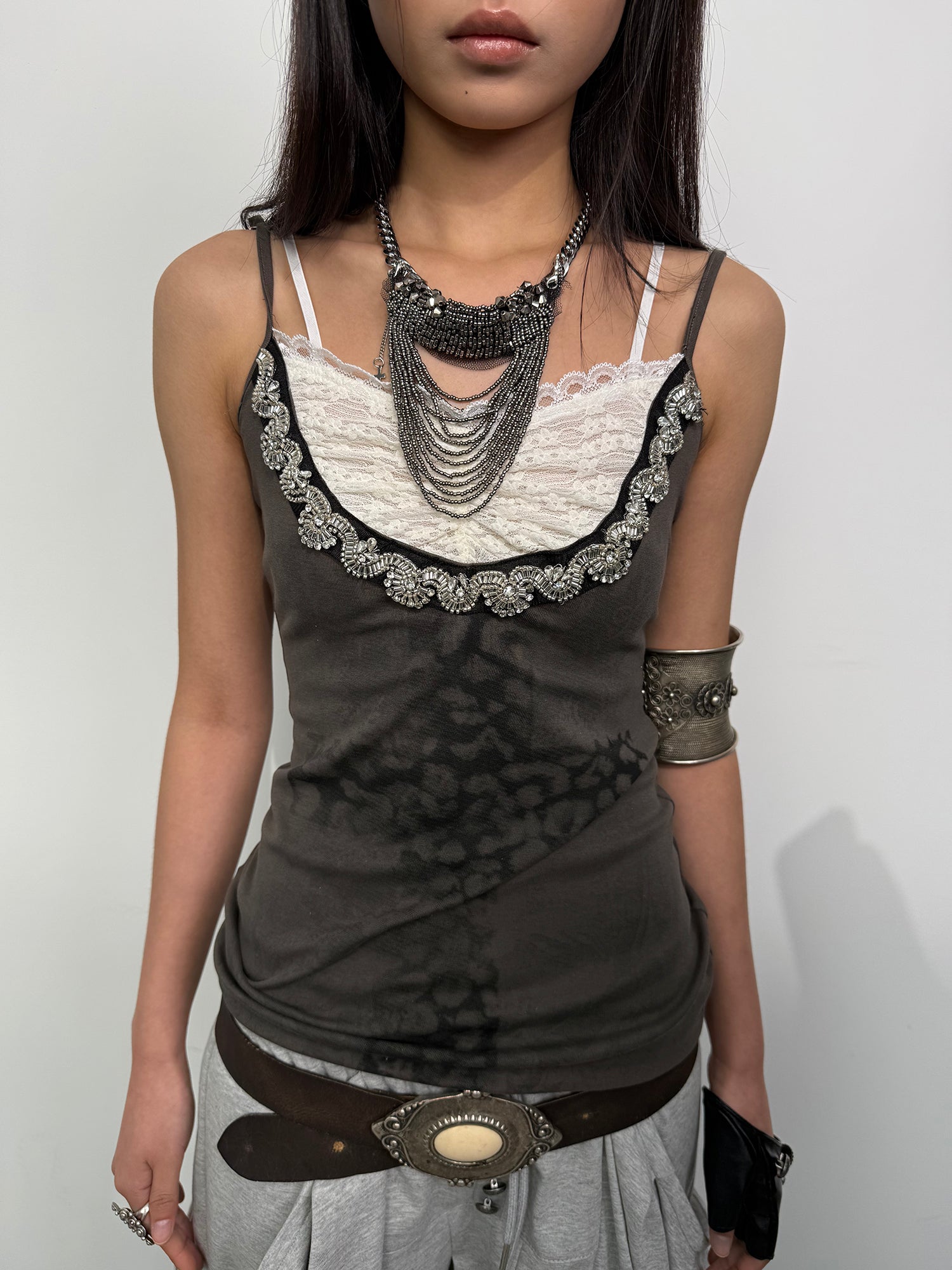 Crystal Cross Print Camisole