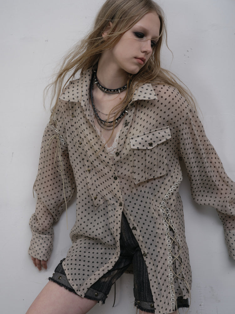 Sheer Chiffon Oversized Sun Protection Shirt