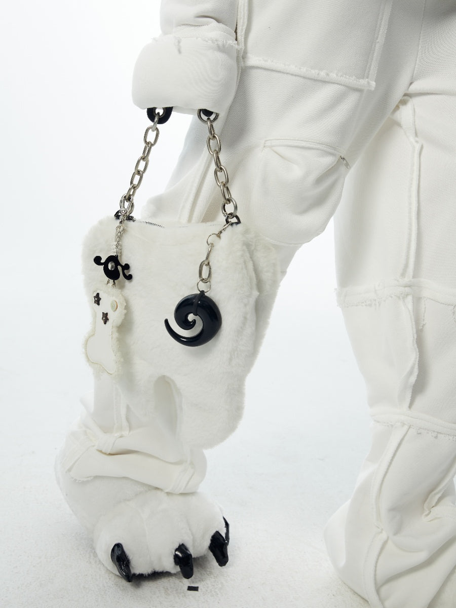 Irregular White Fang Shoulder Bag