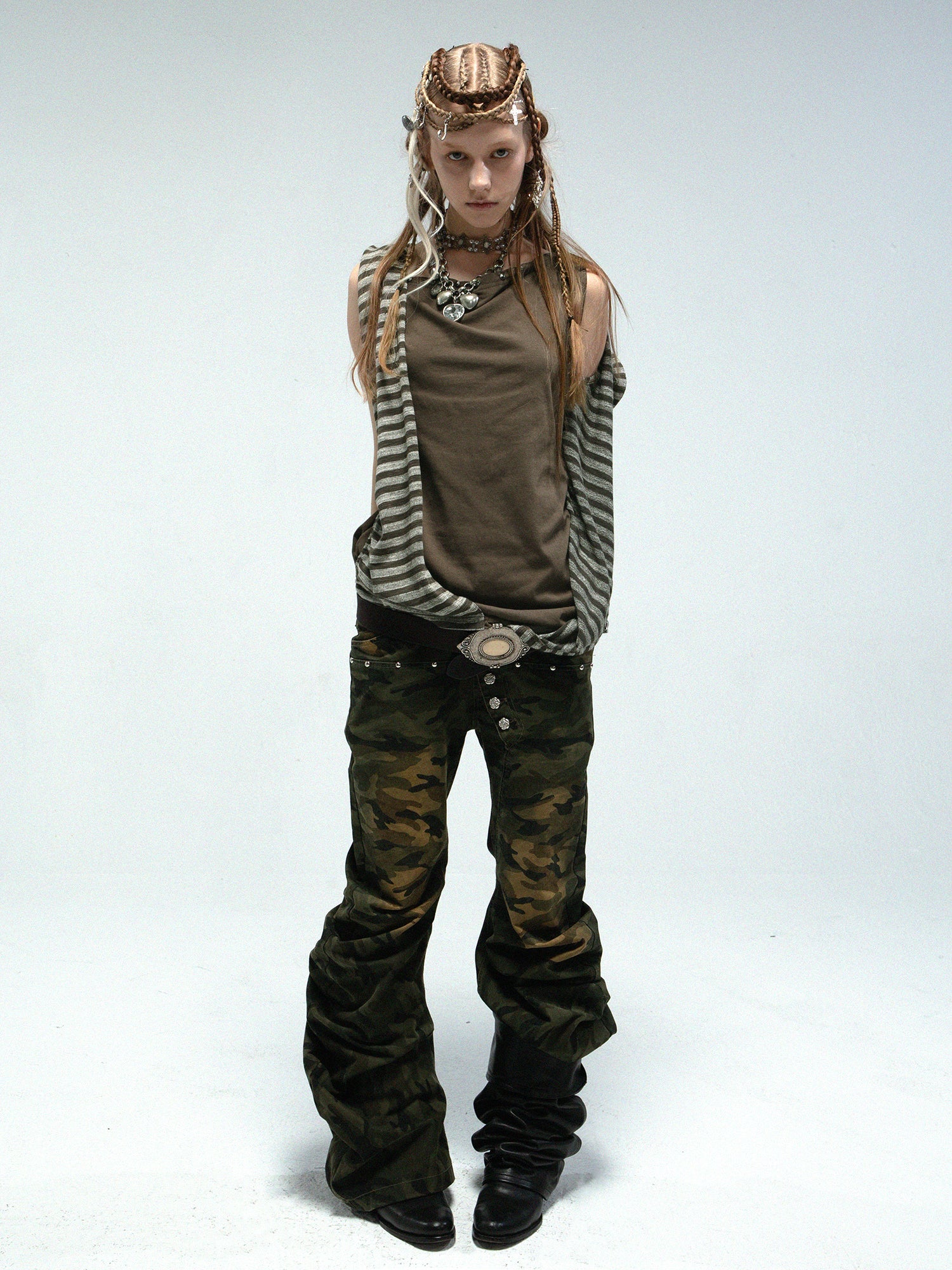 Draped Hooded Vest