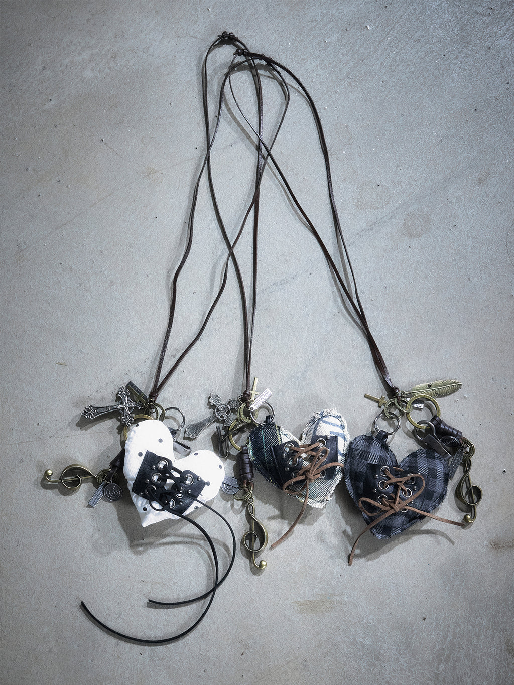 Broken Heart Pendant Necklace Keychain