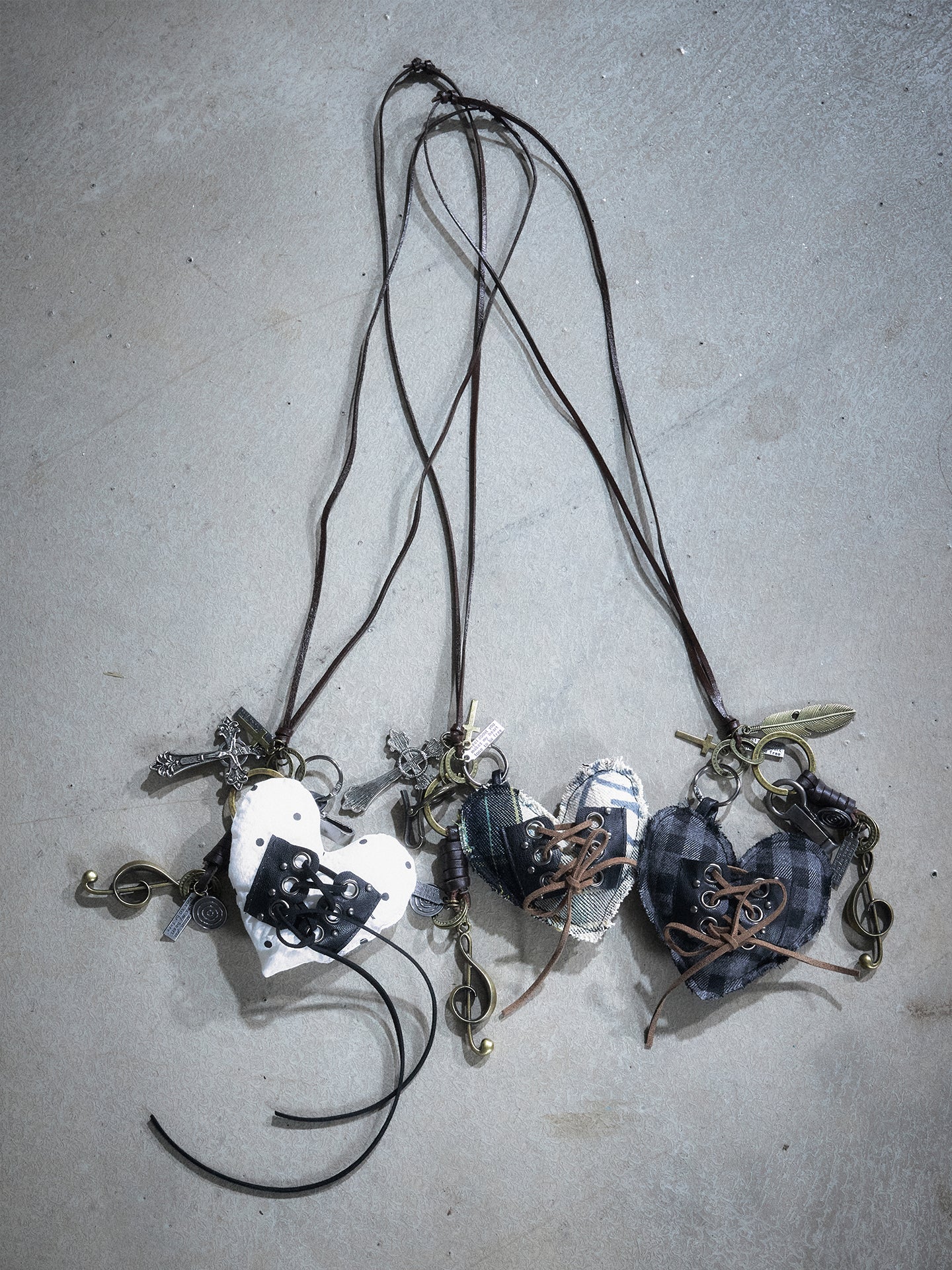 Broken Heart Pendant Necklace Keychain