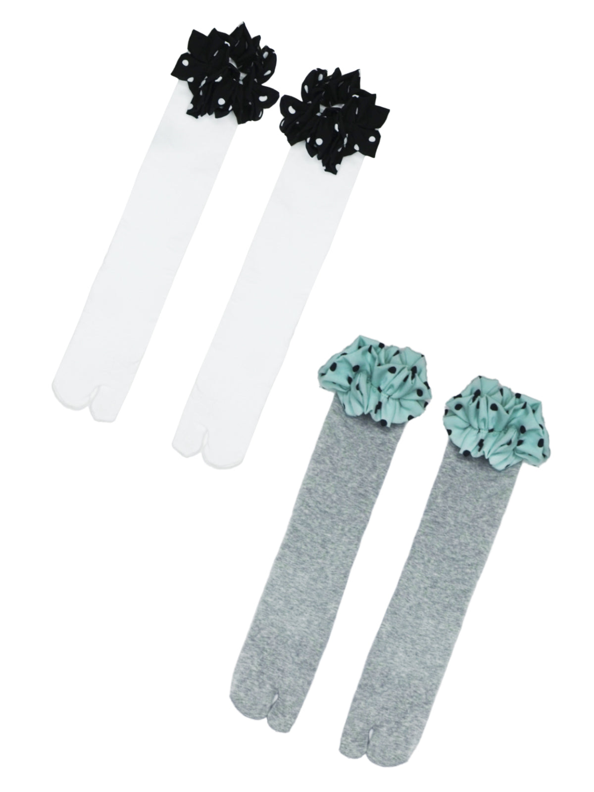 Lace Trim Thigh-High Toe-Socks