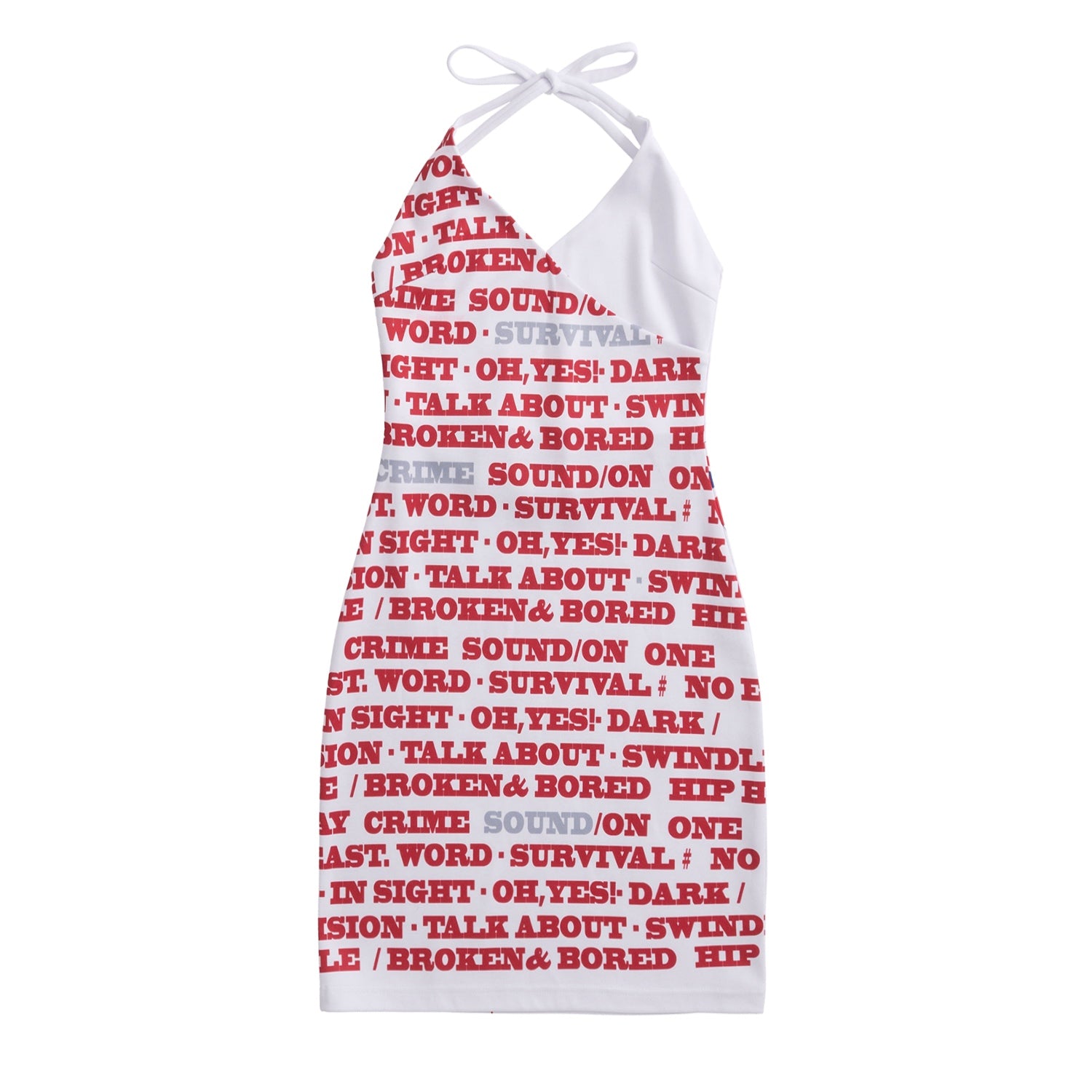 Parody Print Slip Dress
