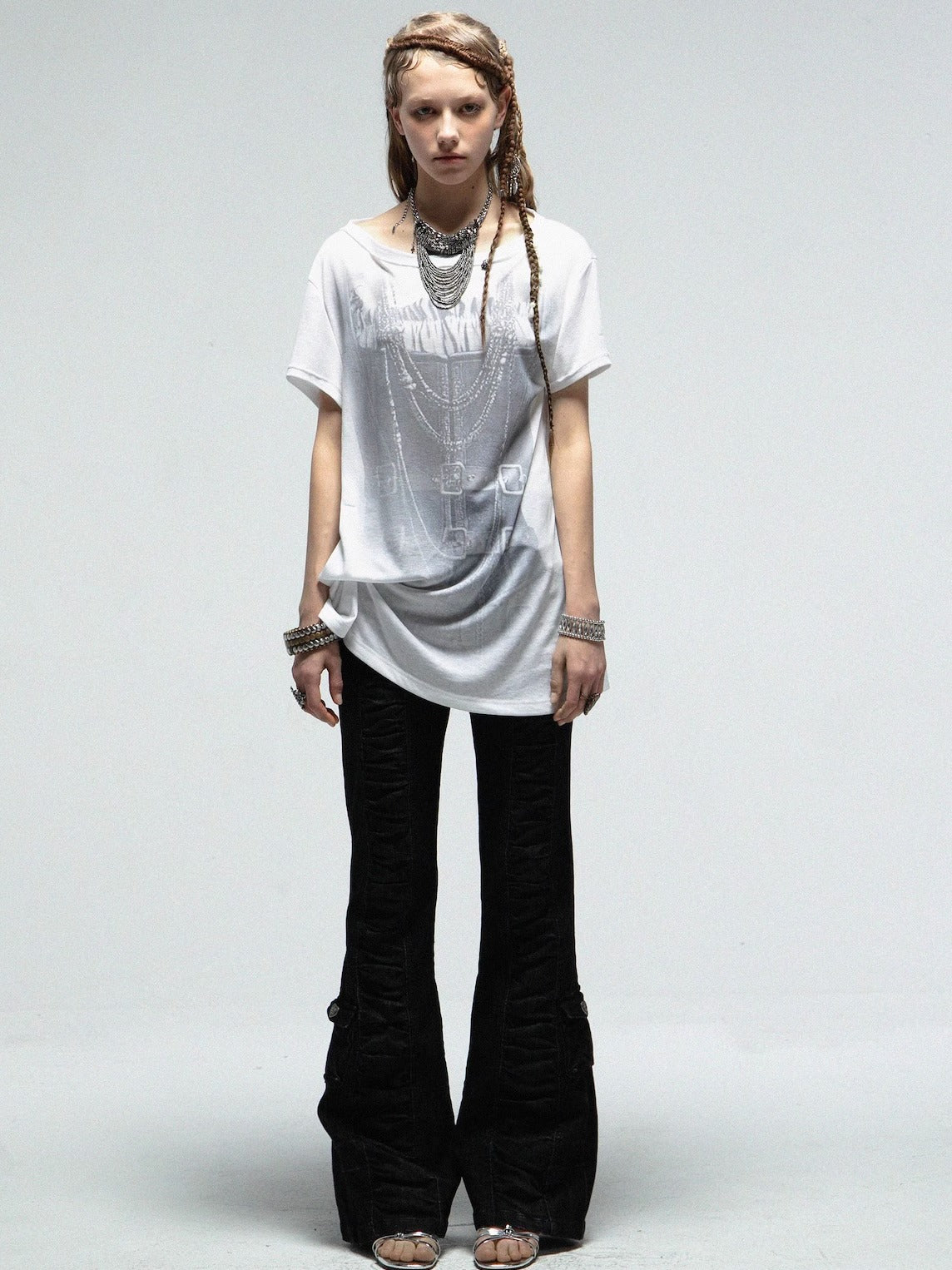 Digital Print Punk Knotted Tee