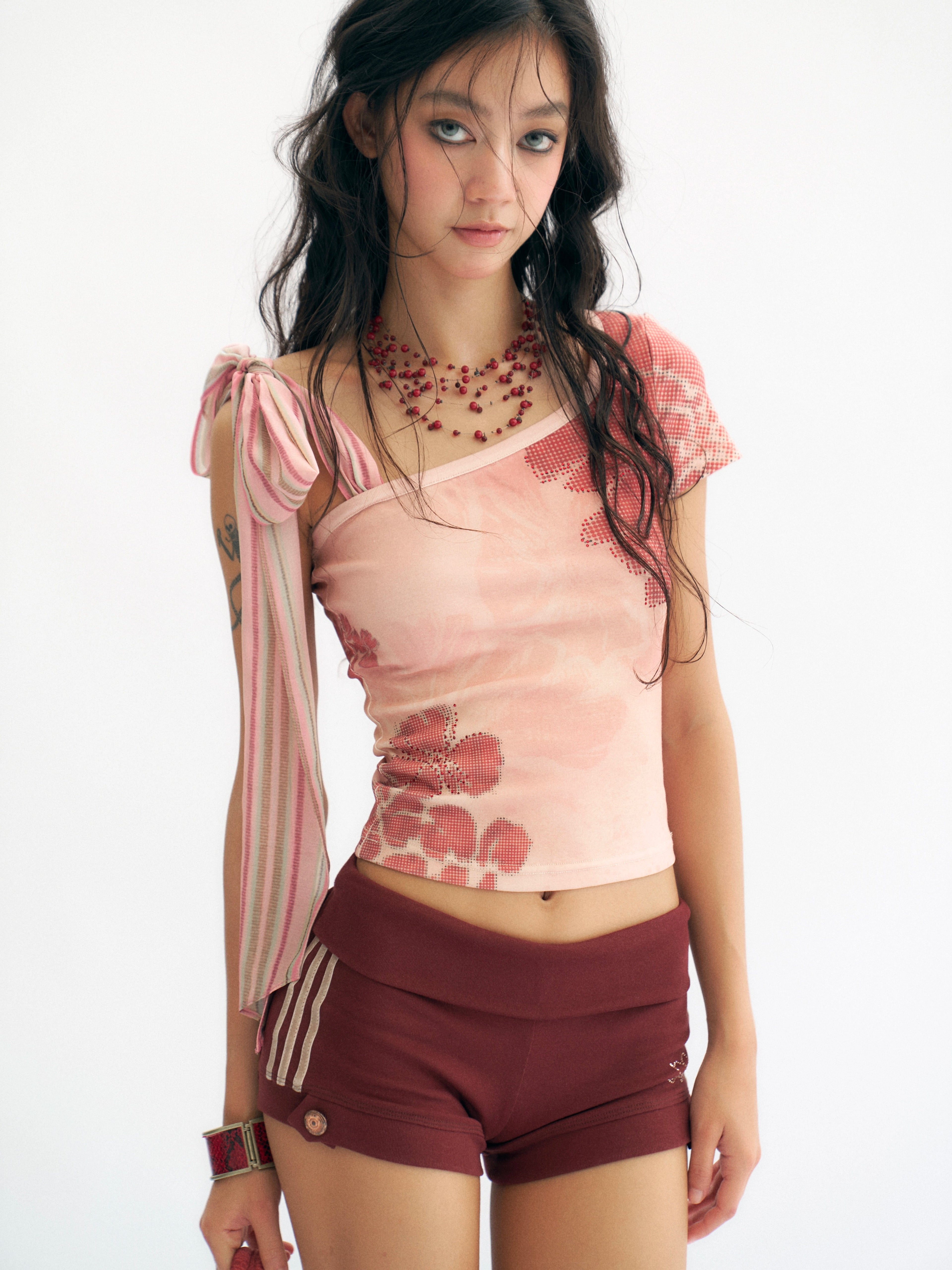 Fold-Over Waist Casual Shorts