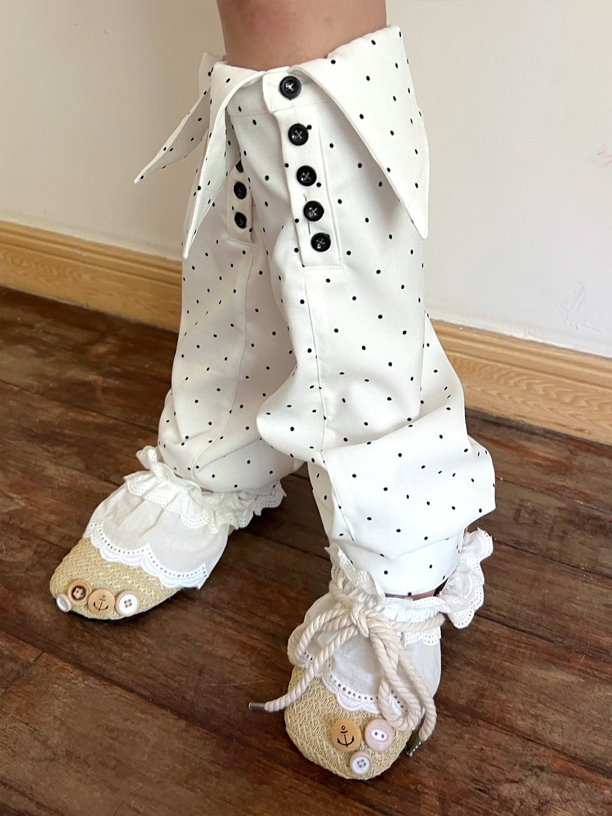 Polka Dot Elastic Leg Warmers