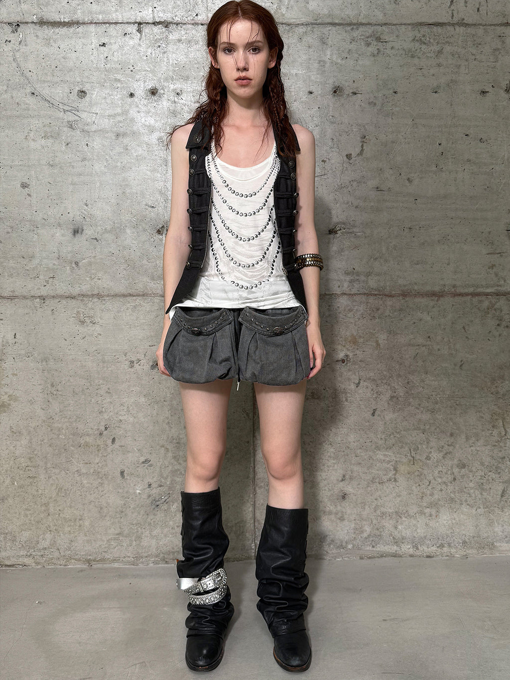 Cargo Washed Cotton Mid-Rise Shorts