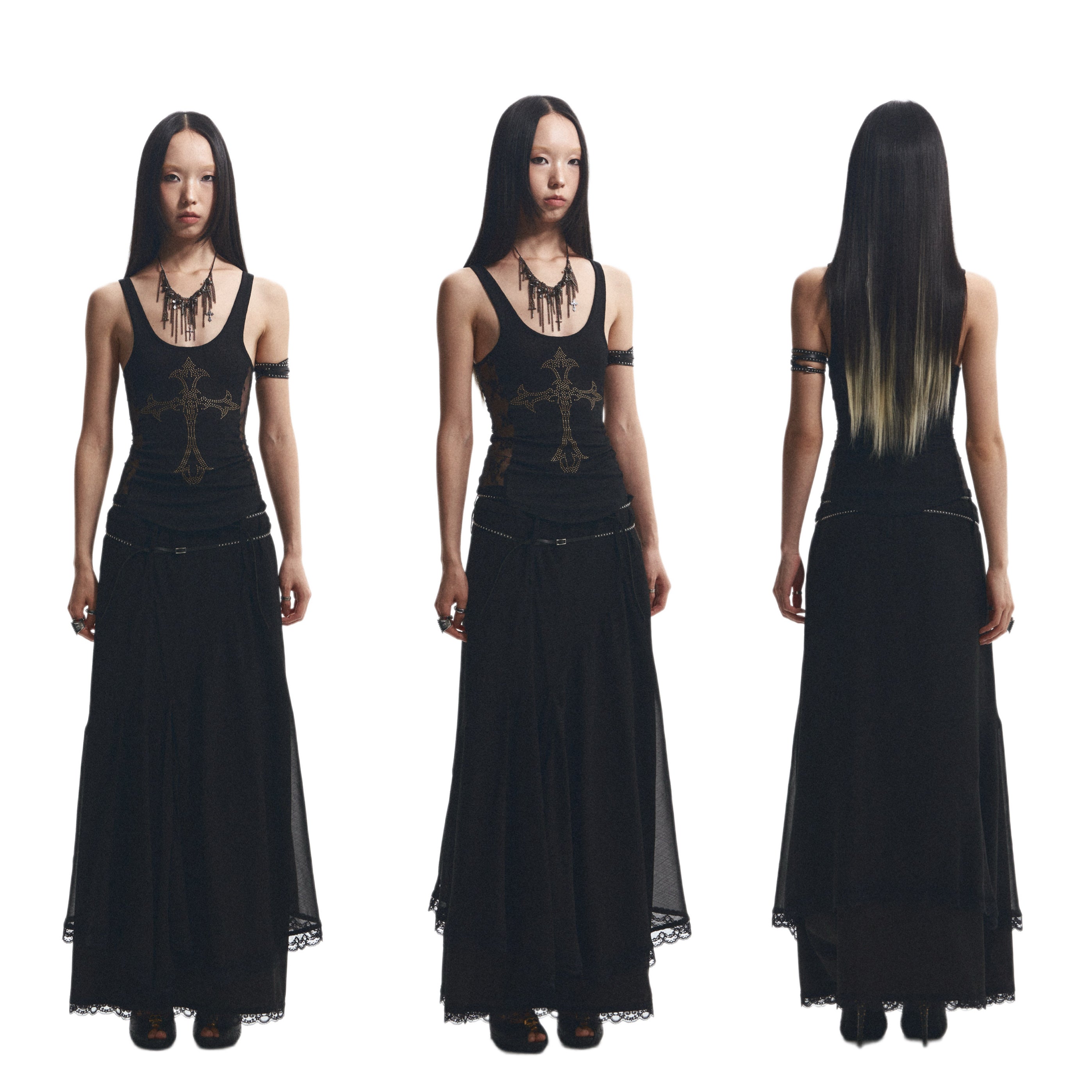 Slim Lace Splicing Stretch Camisole Shirt