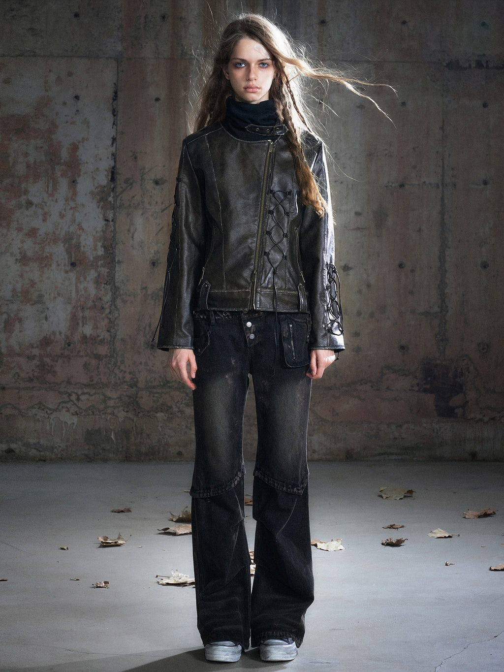 Tie-Dye Double Waist Paneled Jeans