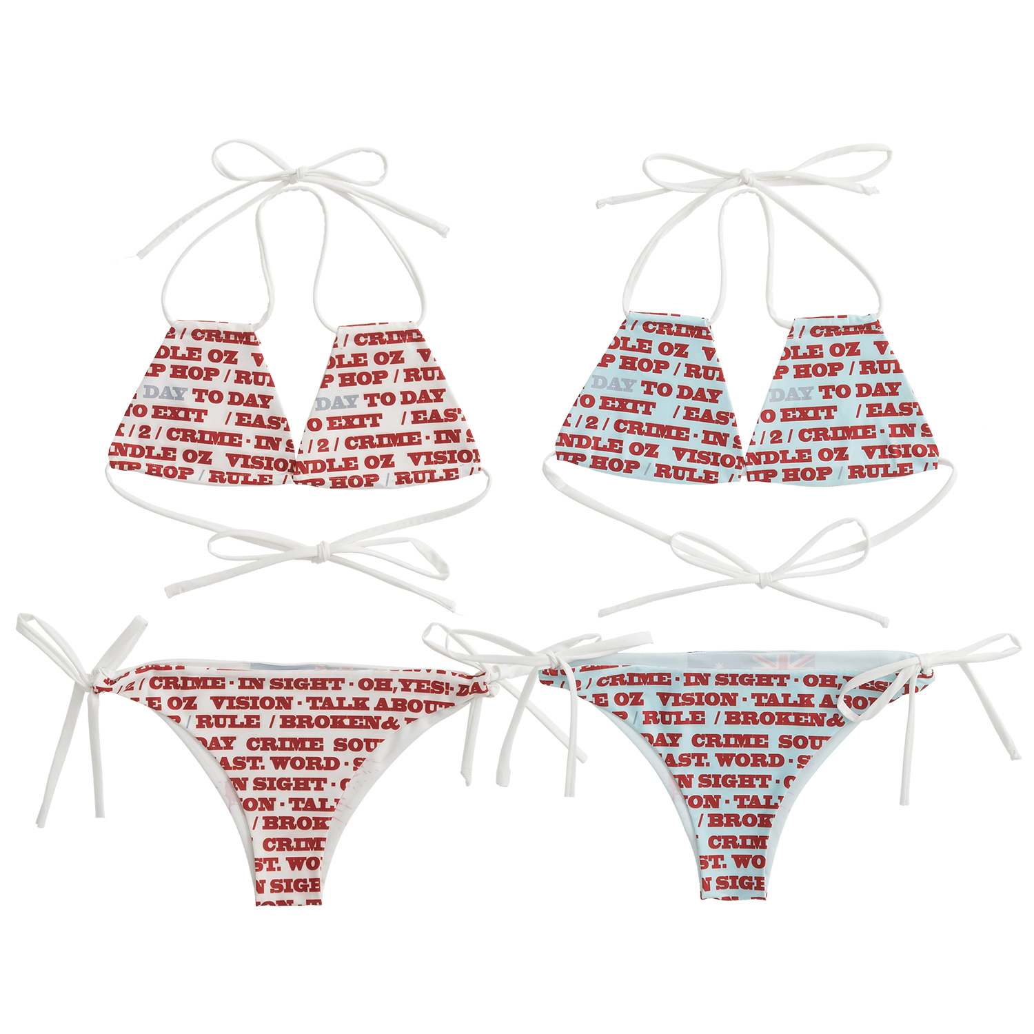 Satirical Tie-Up Bikini