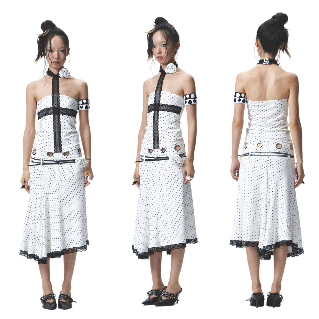 Polka Dot Tube Top & Halter Skirt