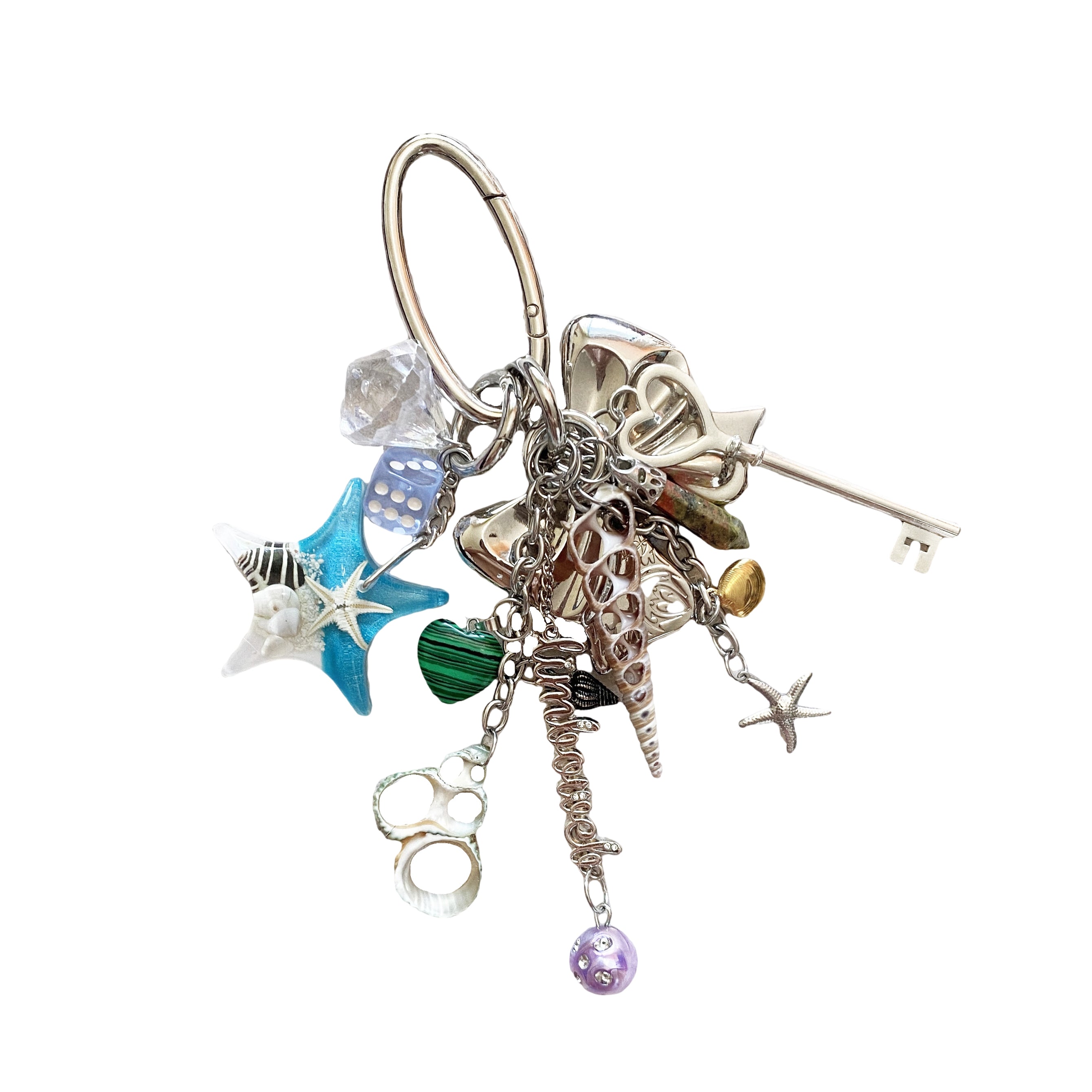 Seashell Keychain Charm