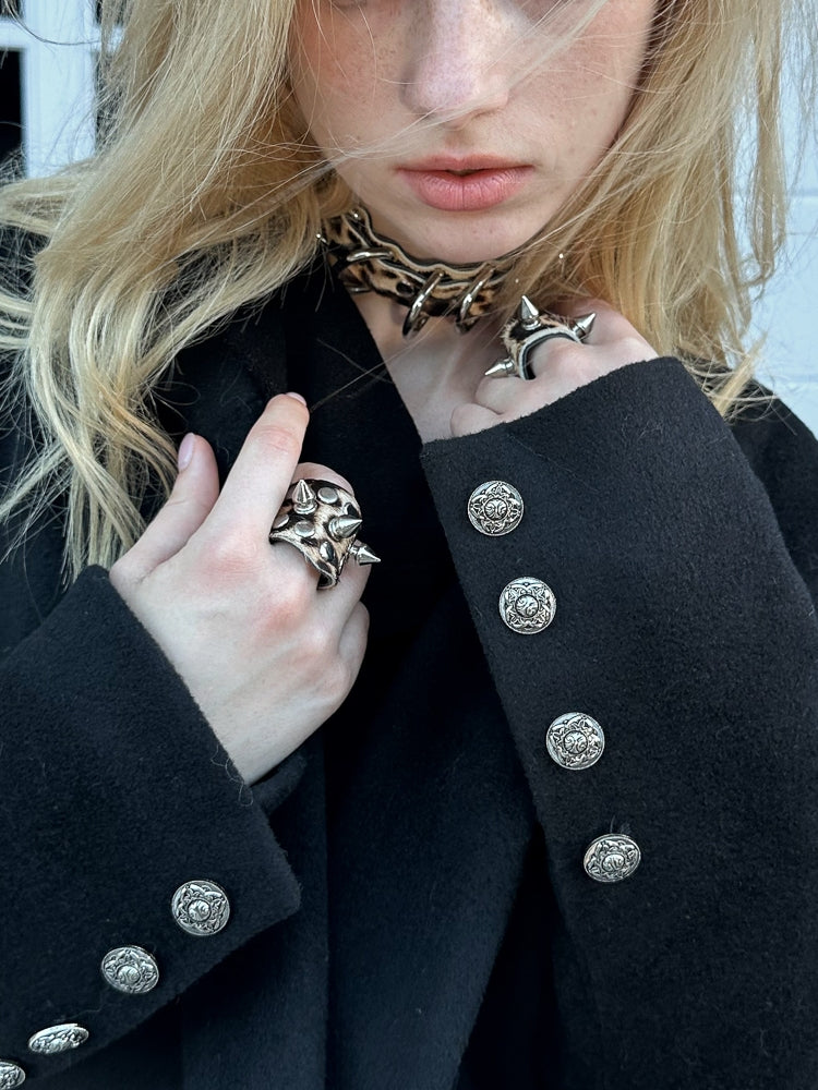 Leopard Print Jewelry Set (Choker + Rings + Bracelets)
