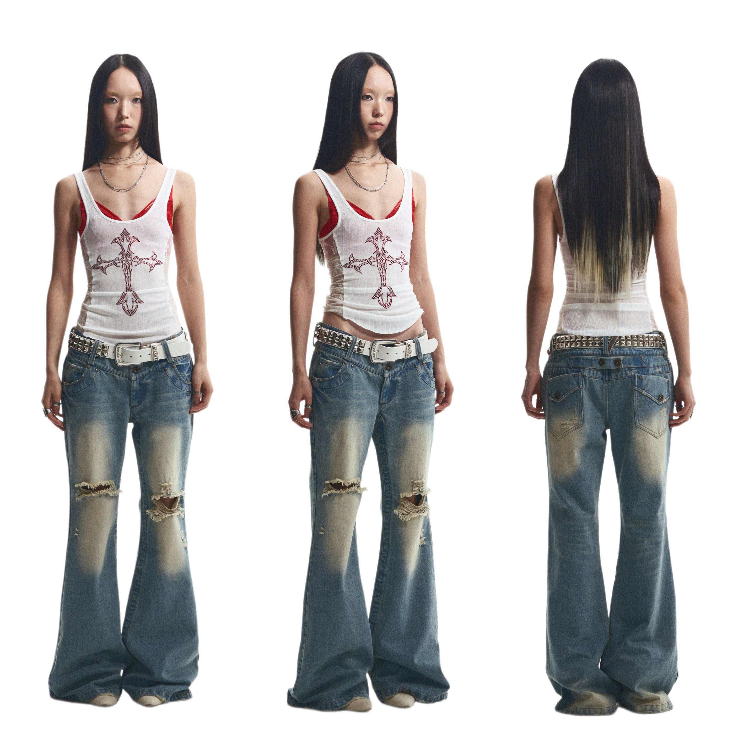 Slim Lace Splicing Stretch Camisole Shirt
