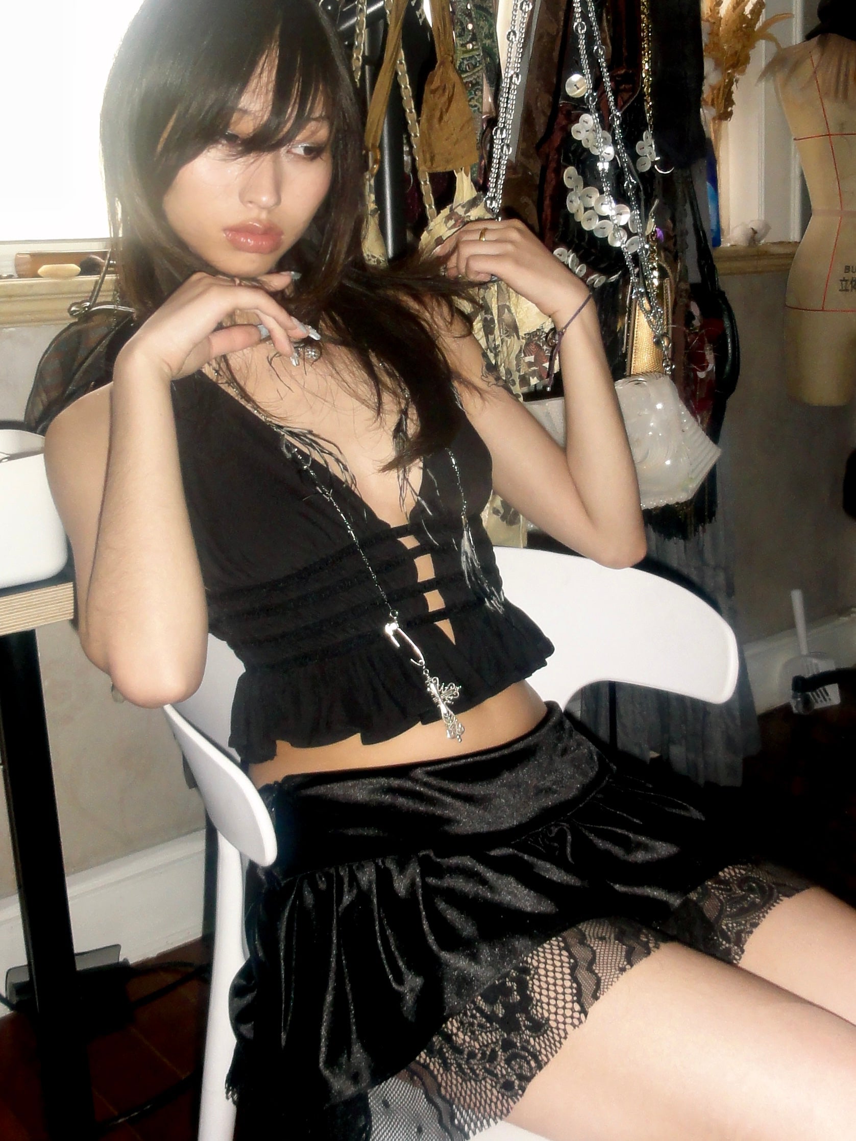 Puffy Black Mini Skirt