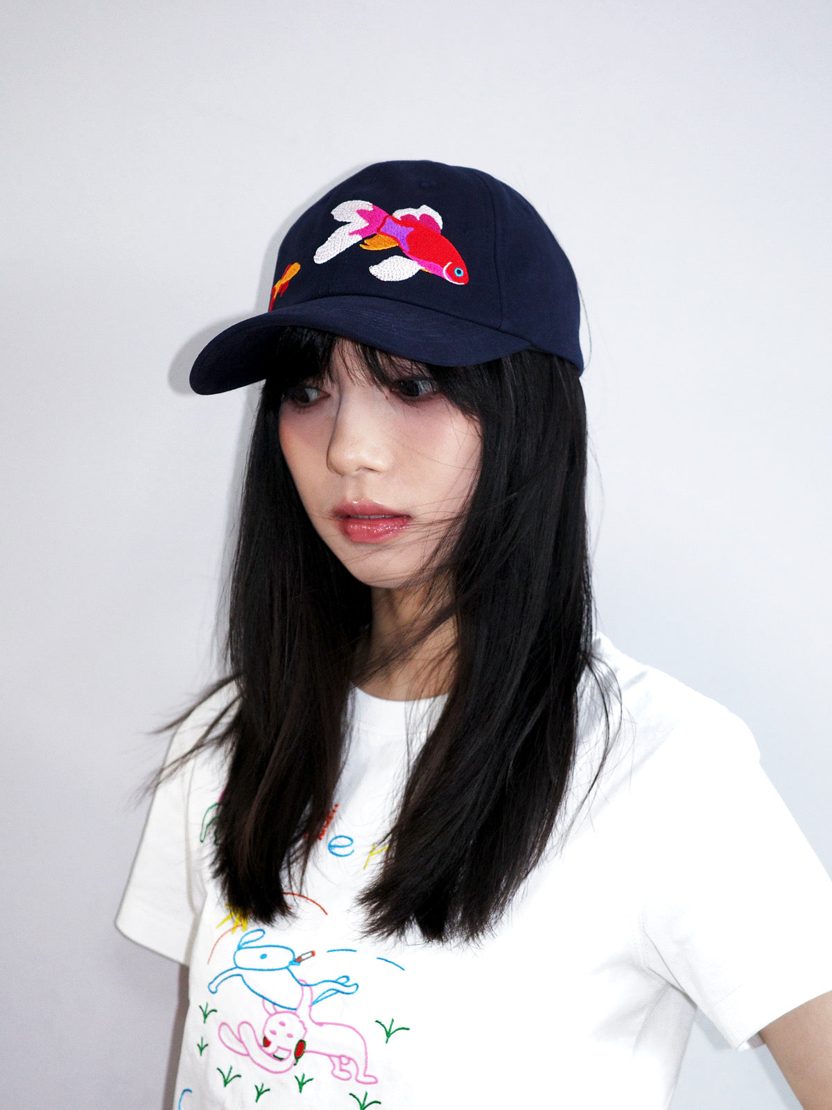 Fleeting Solstice Goldfish Print Baseball Hat