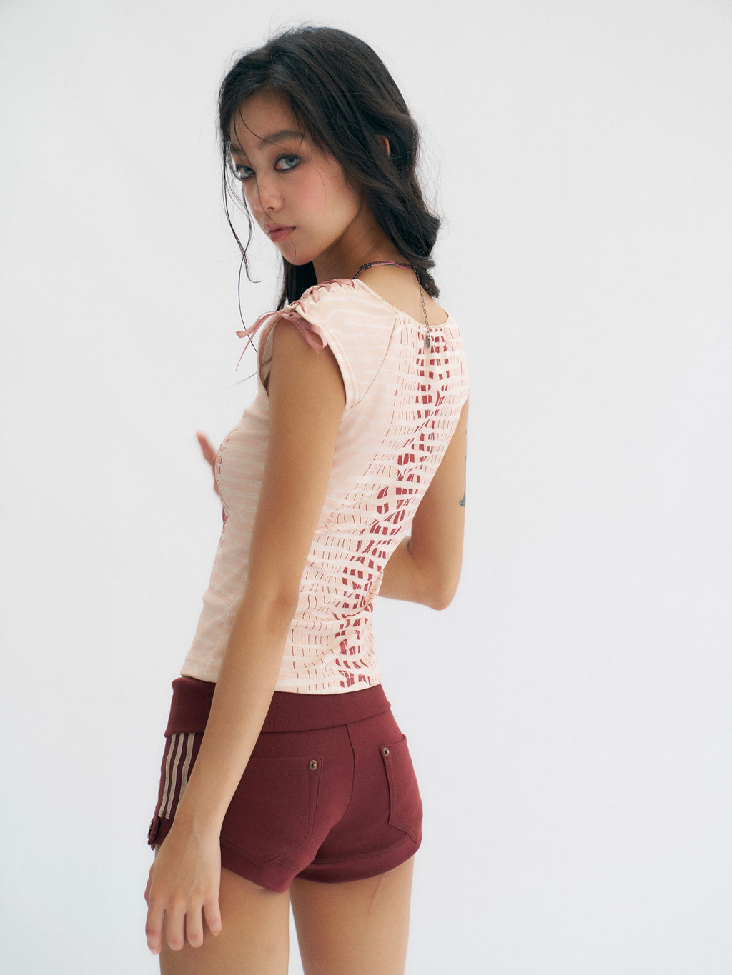 Fold-Over Waist Casual Shorts