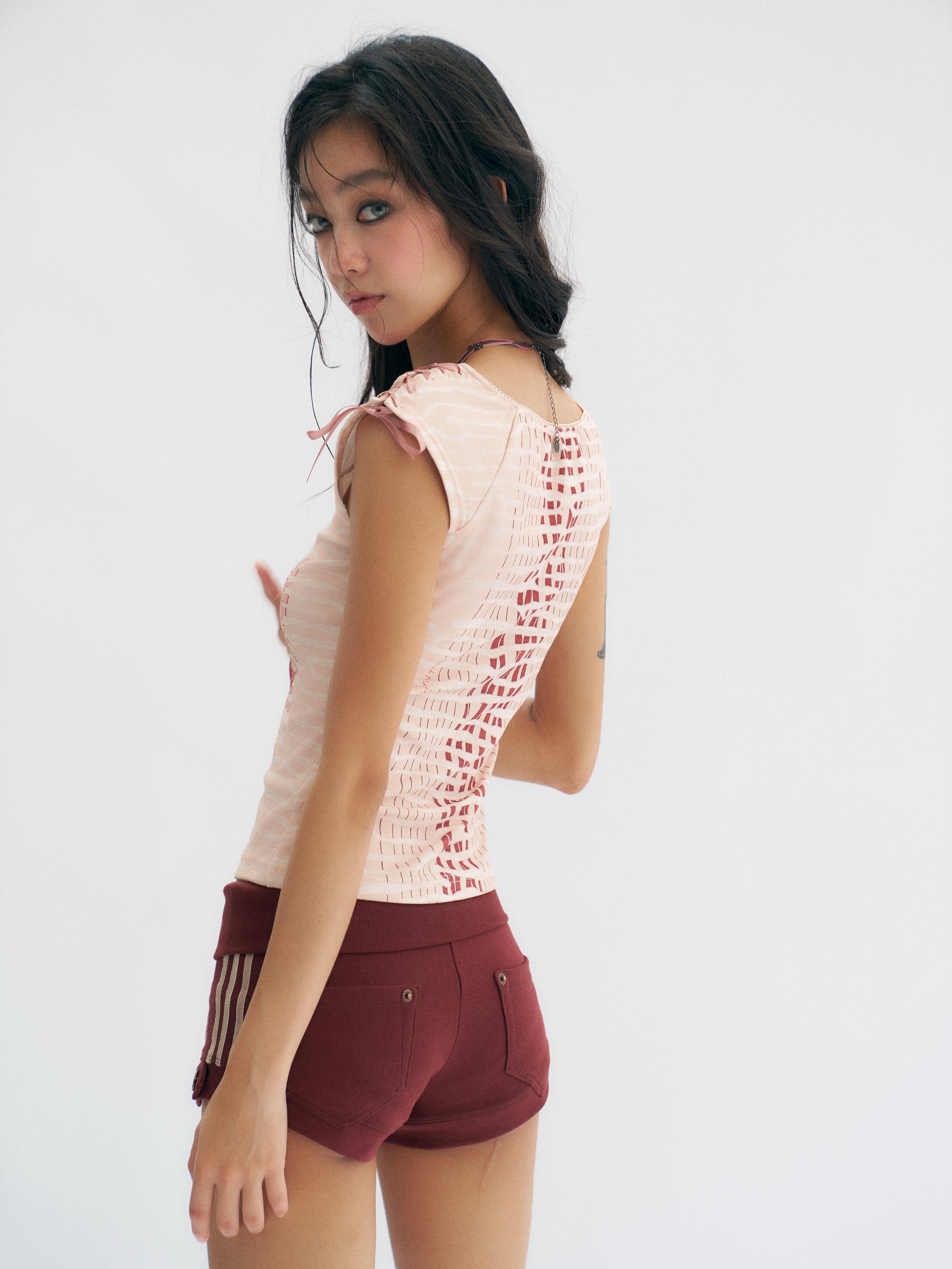 Fold-Over Waist Casual Shorts