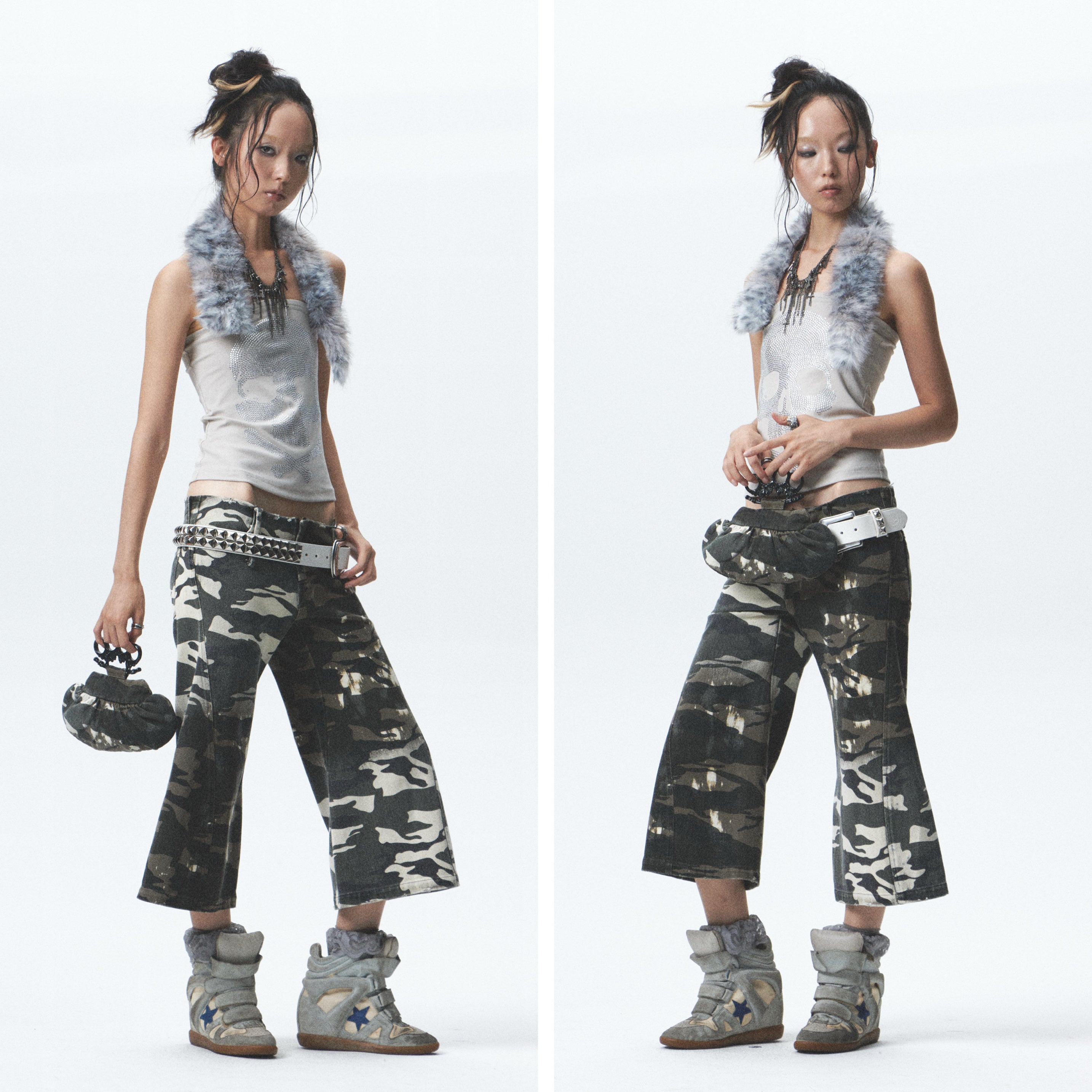 Heavy Washed Camo Tote Bag