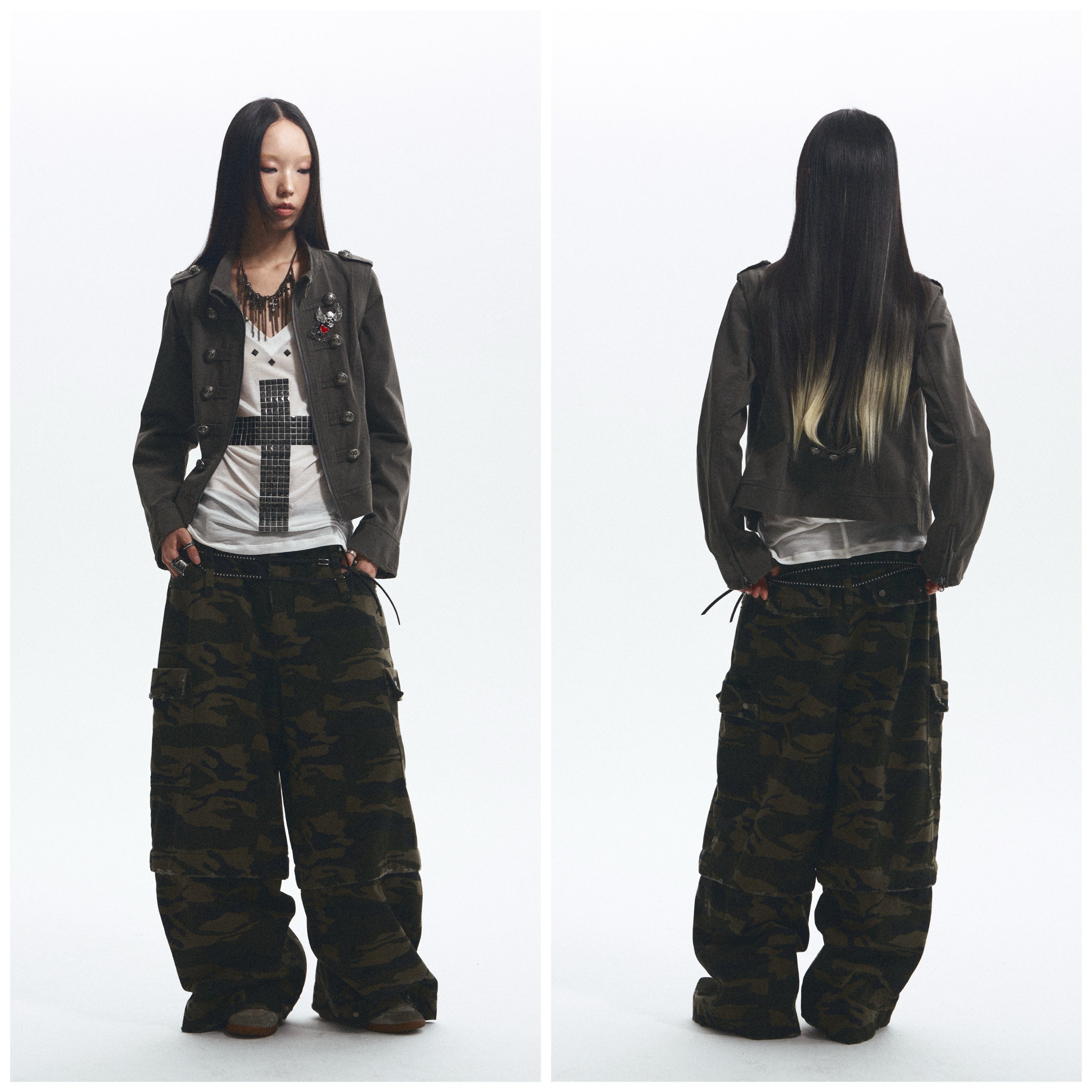 Distressed Detachable Jacket with Bonus Brooch｜Presale
