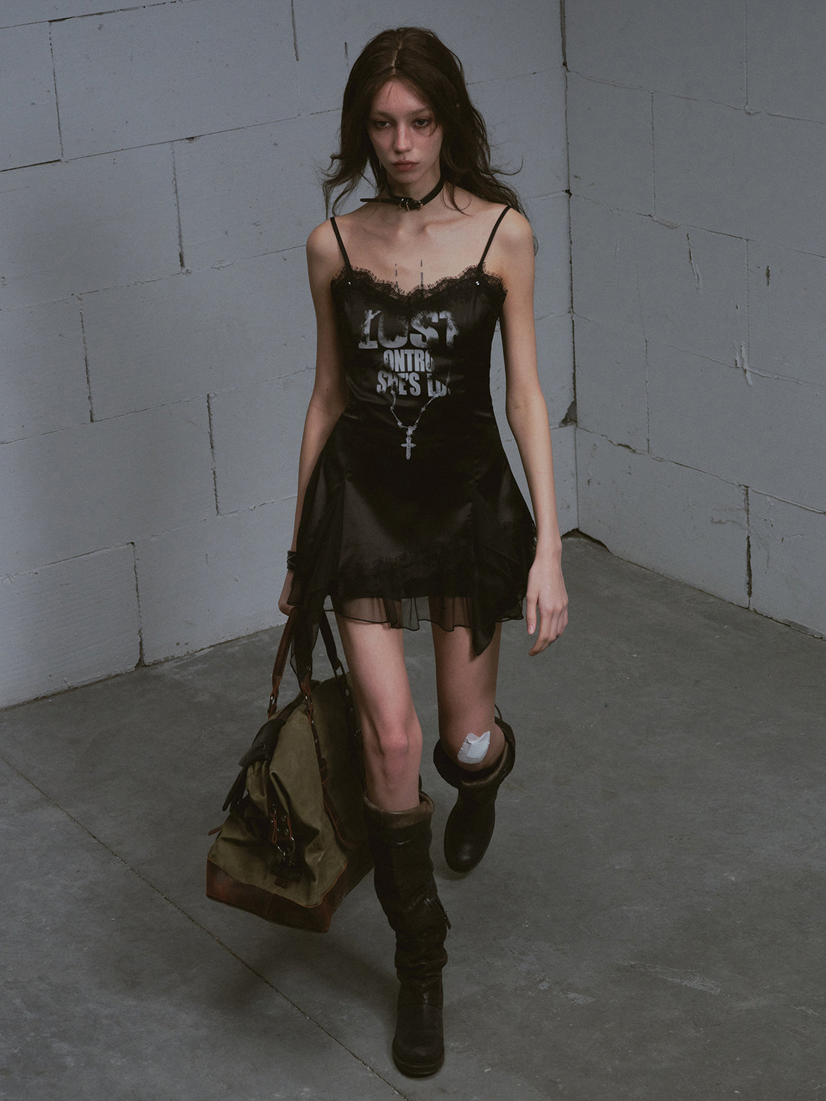 Punk Chain Print Dress