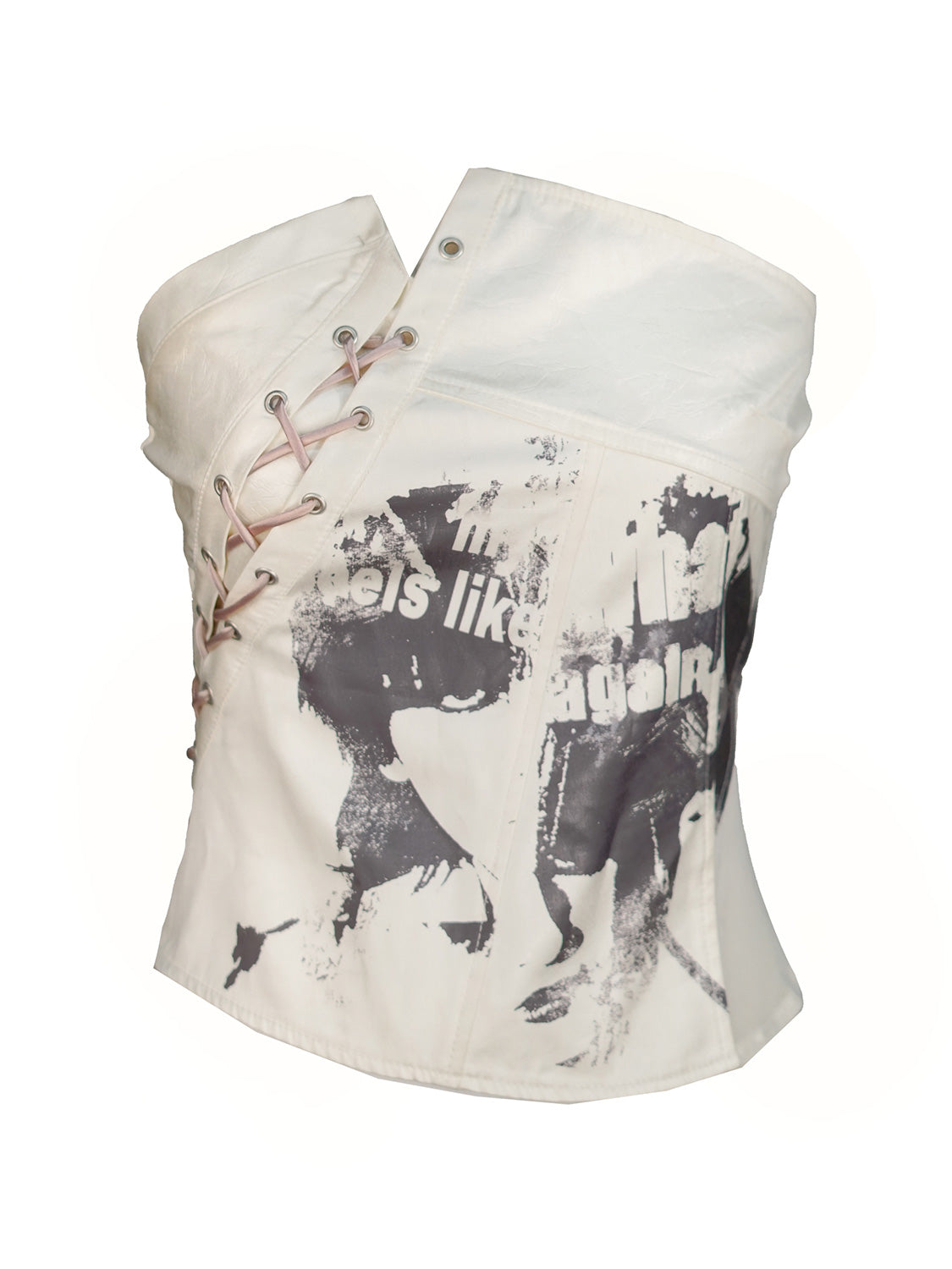 Punk Deconstructed Corset with Satin Laces