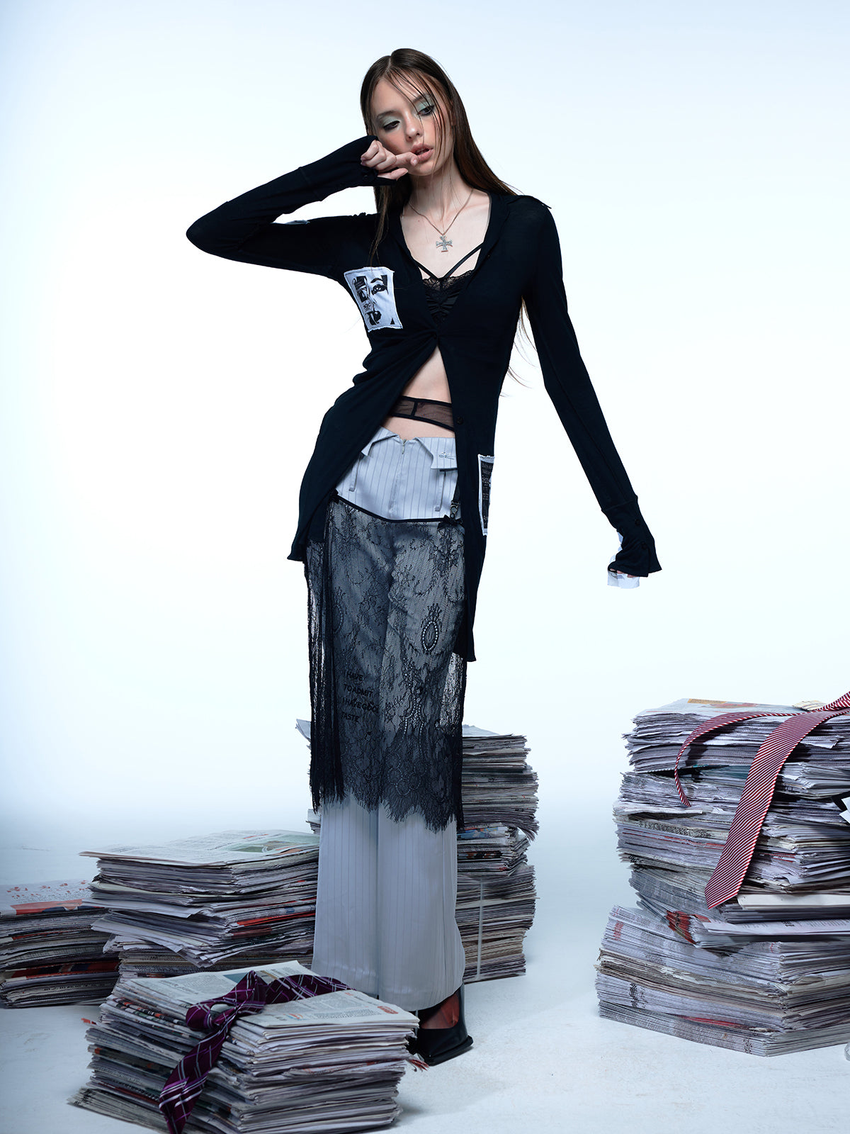 Layered Lace Slip Skirt