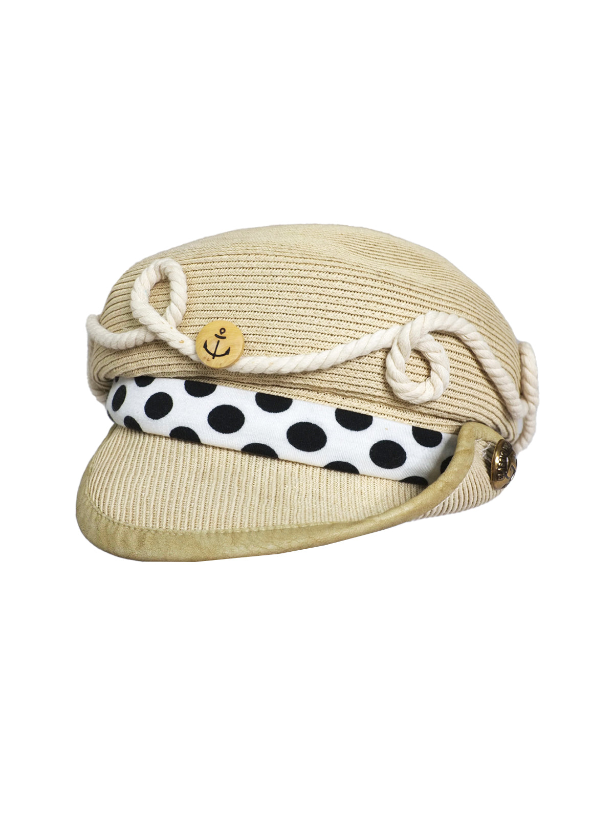 Polka Dot Jute Sun Hat