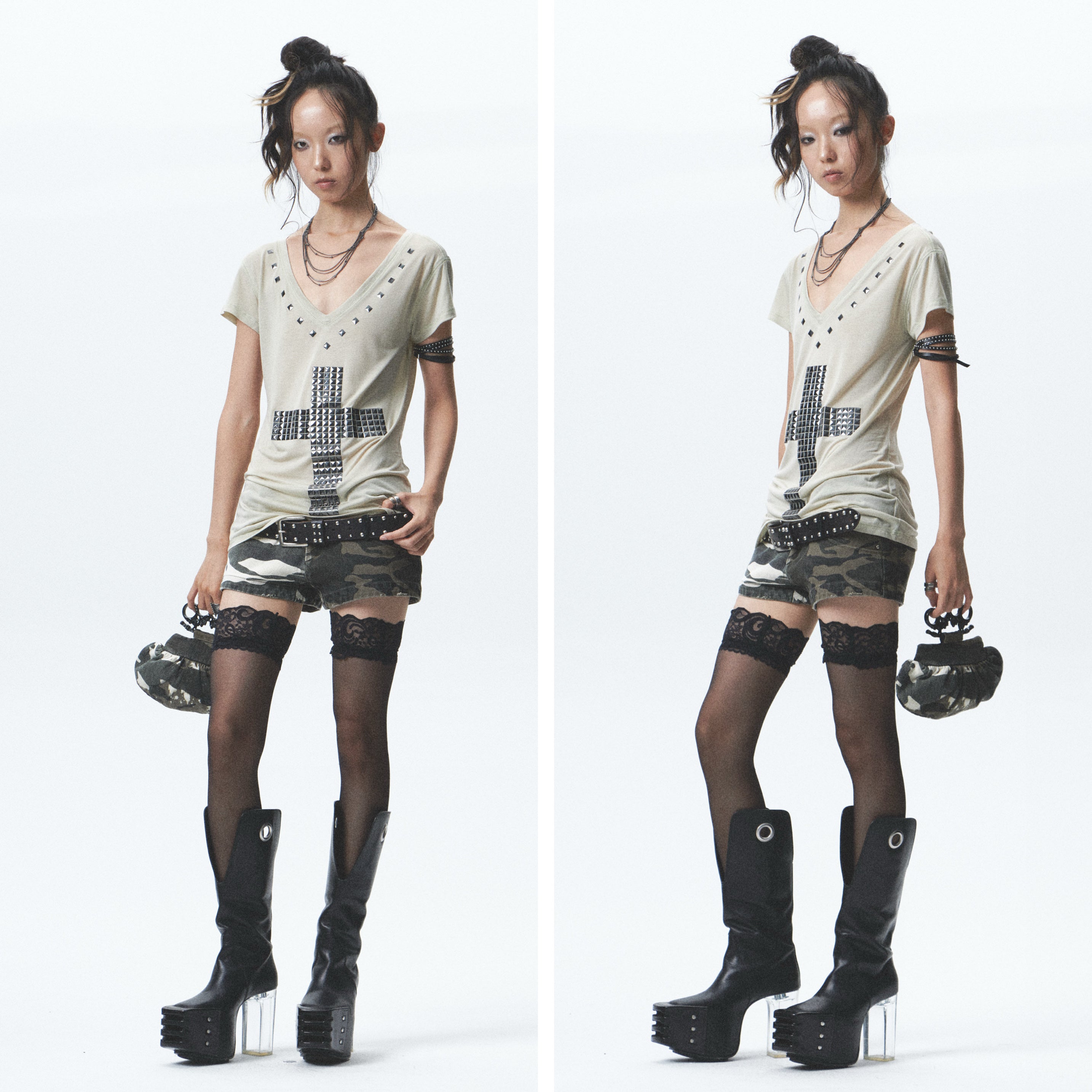 Heavy Washed Camo Tote Bag