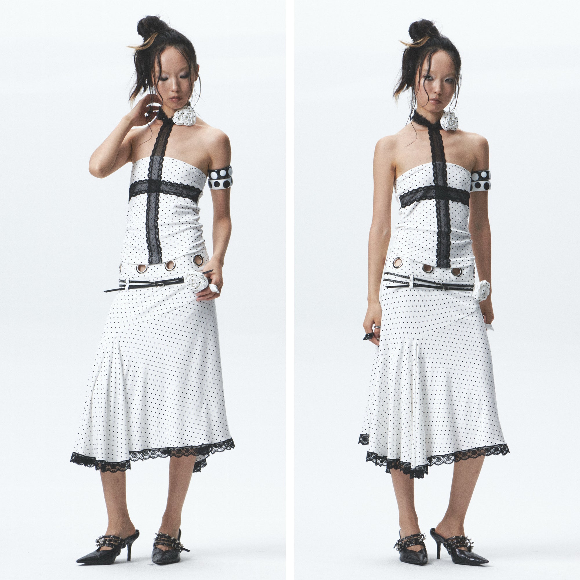 Polka Dot Tube Top & Halter Skirt