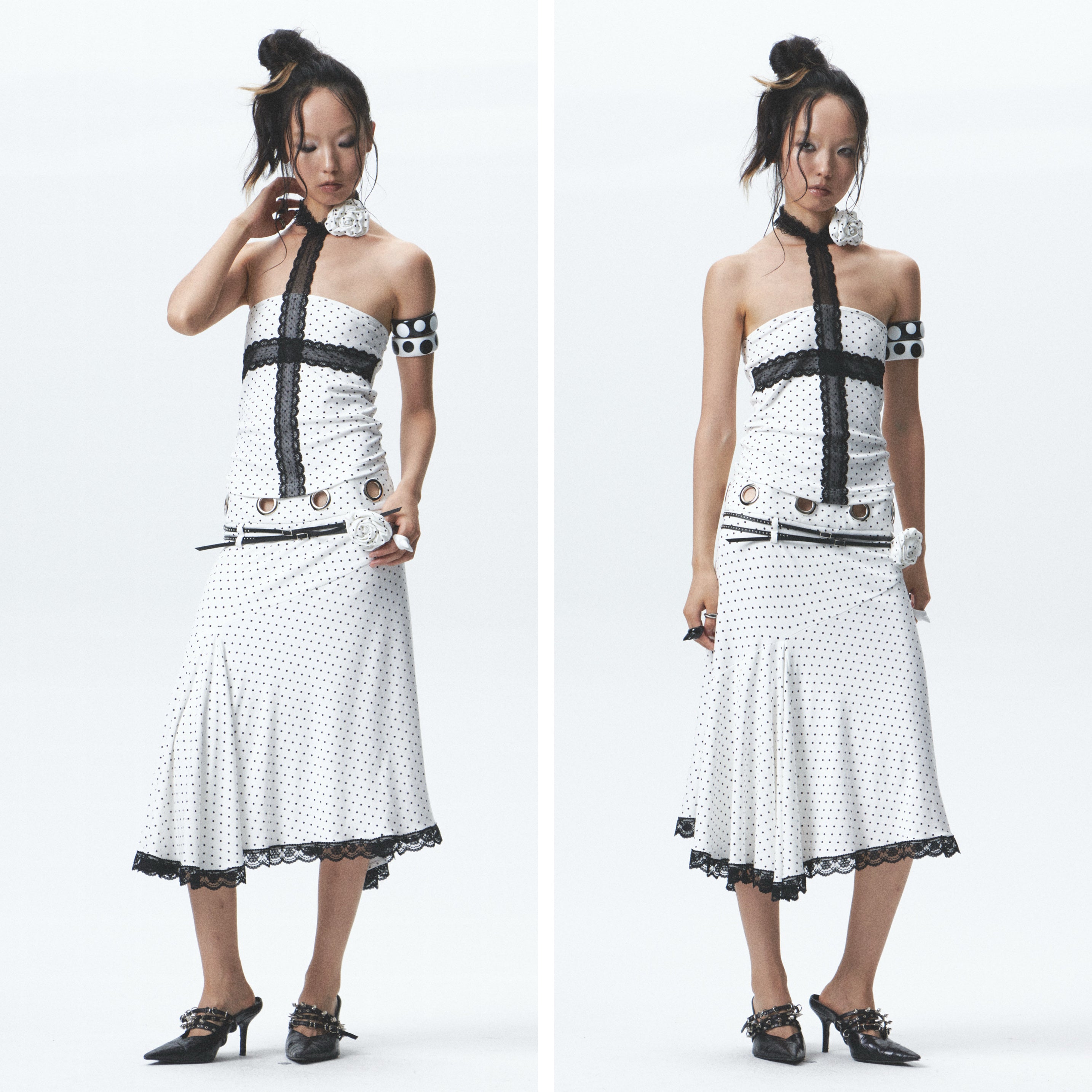 Polka Dot Tube Top & Halter Skirt