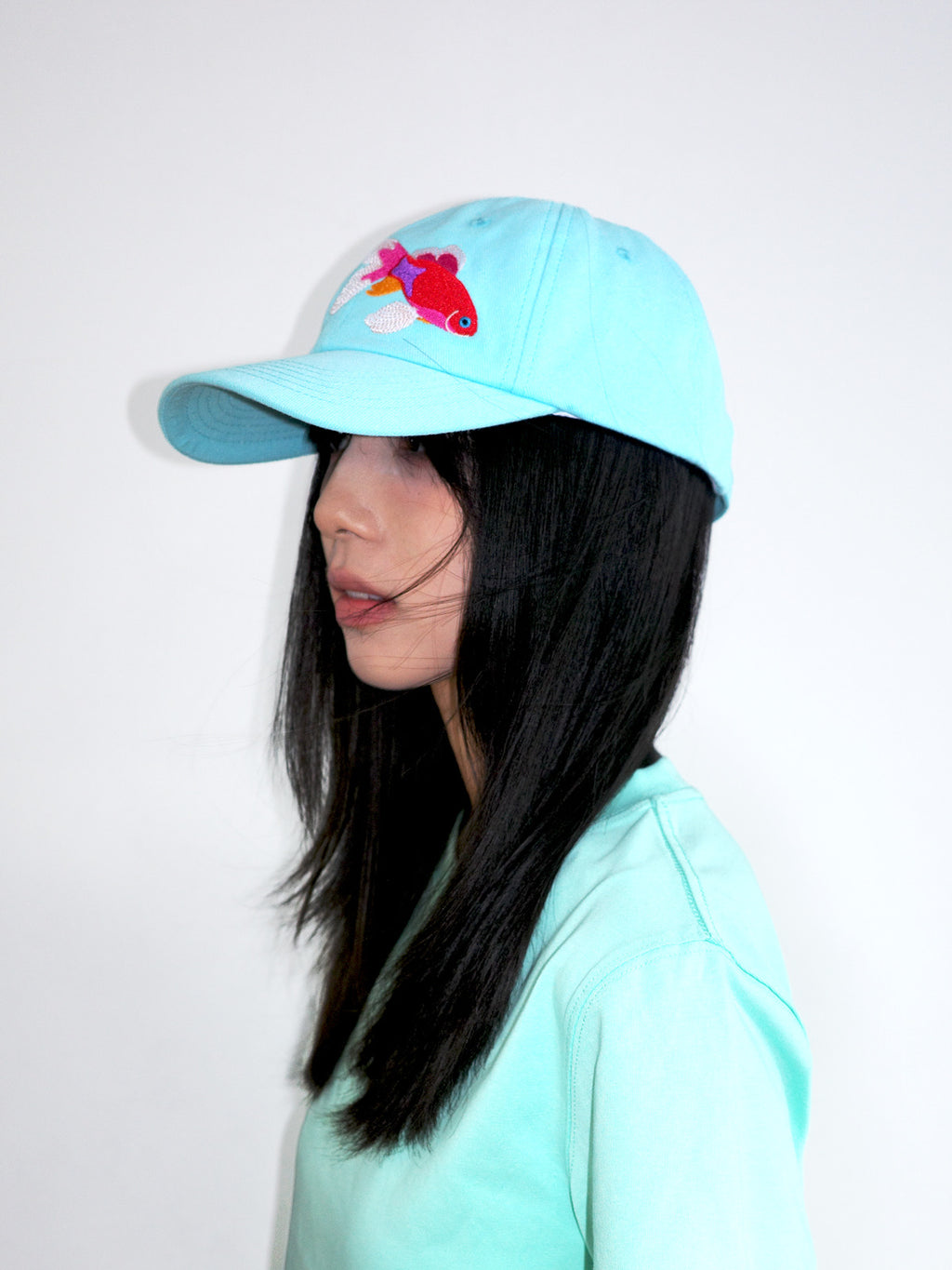 Fleeting Solstice Goldfish Print Baseball Hat