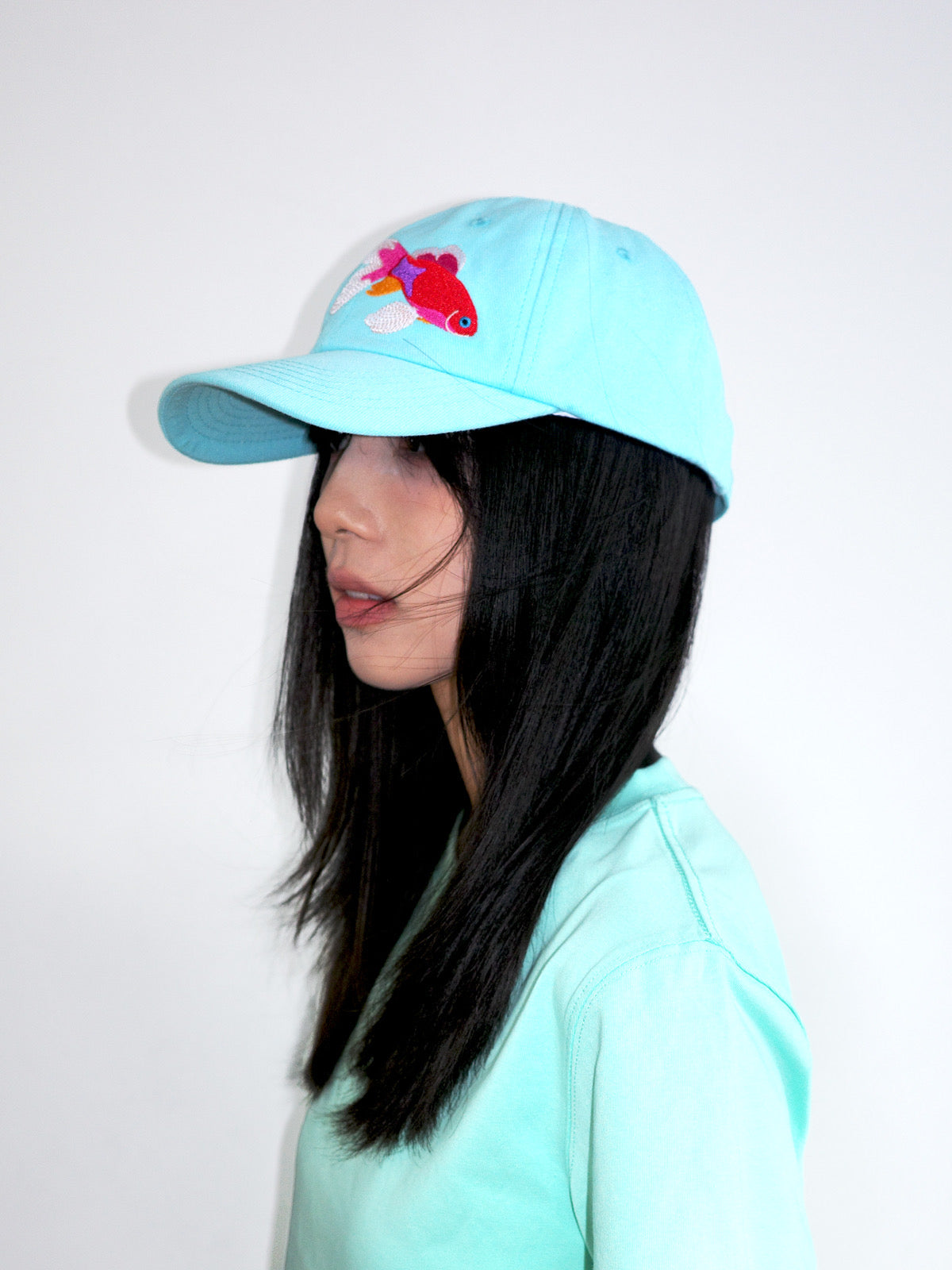 Fleeting Solstice Goldfish Print Baseball Hat