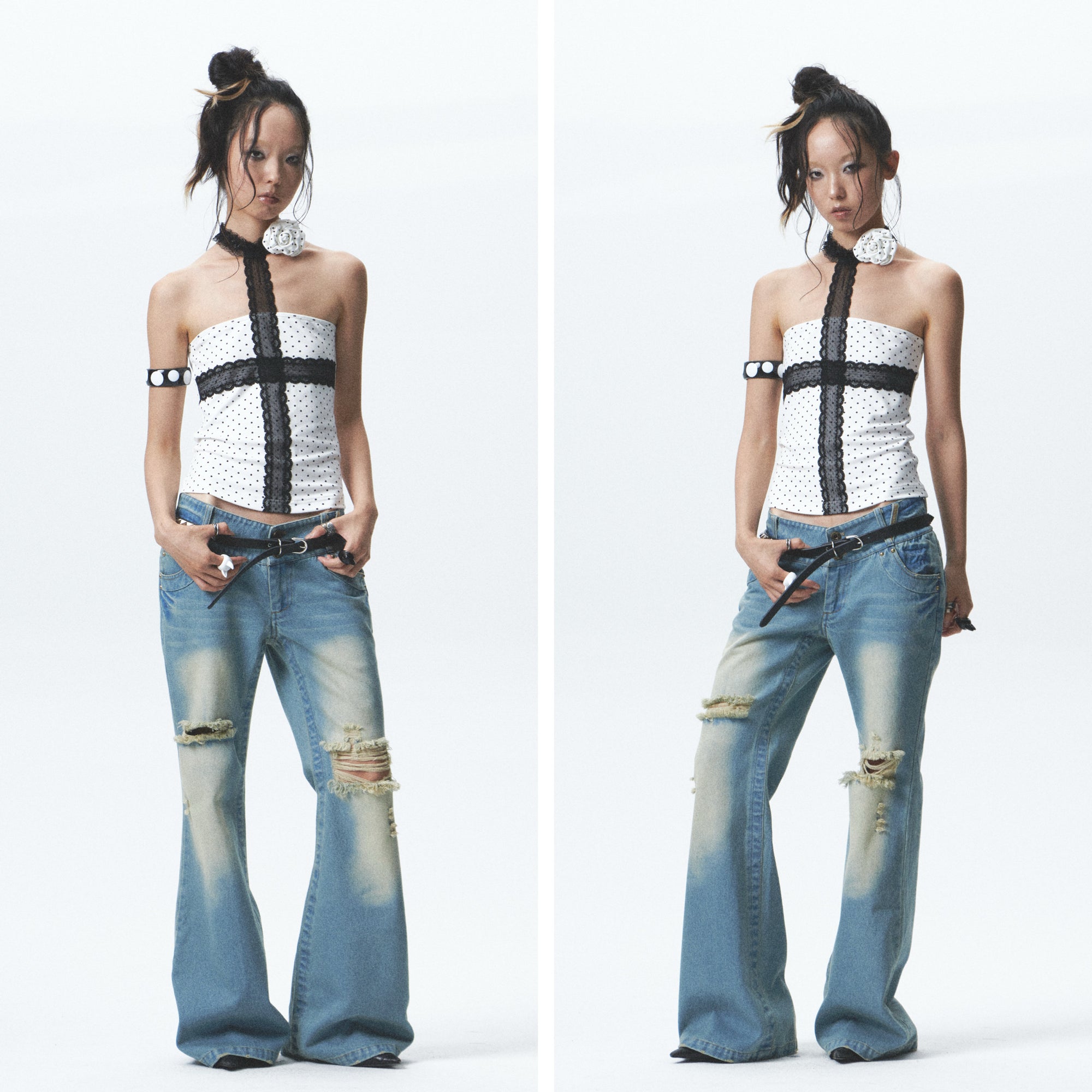 Polka Dot Tube Top & Halter Skirt
