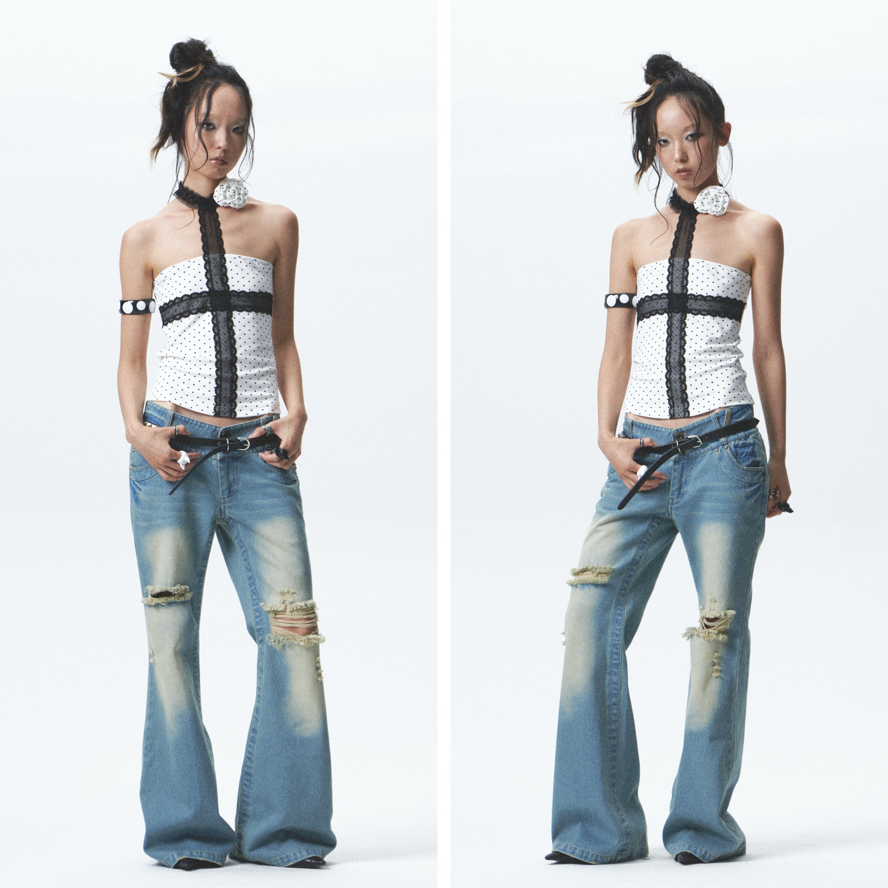 Polka Dot Tube Top & Halter Skirt
