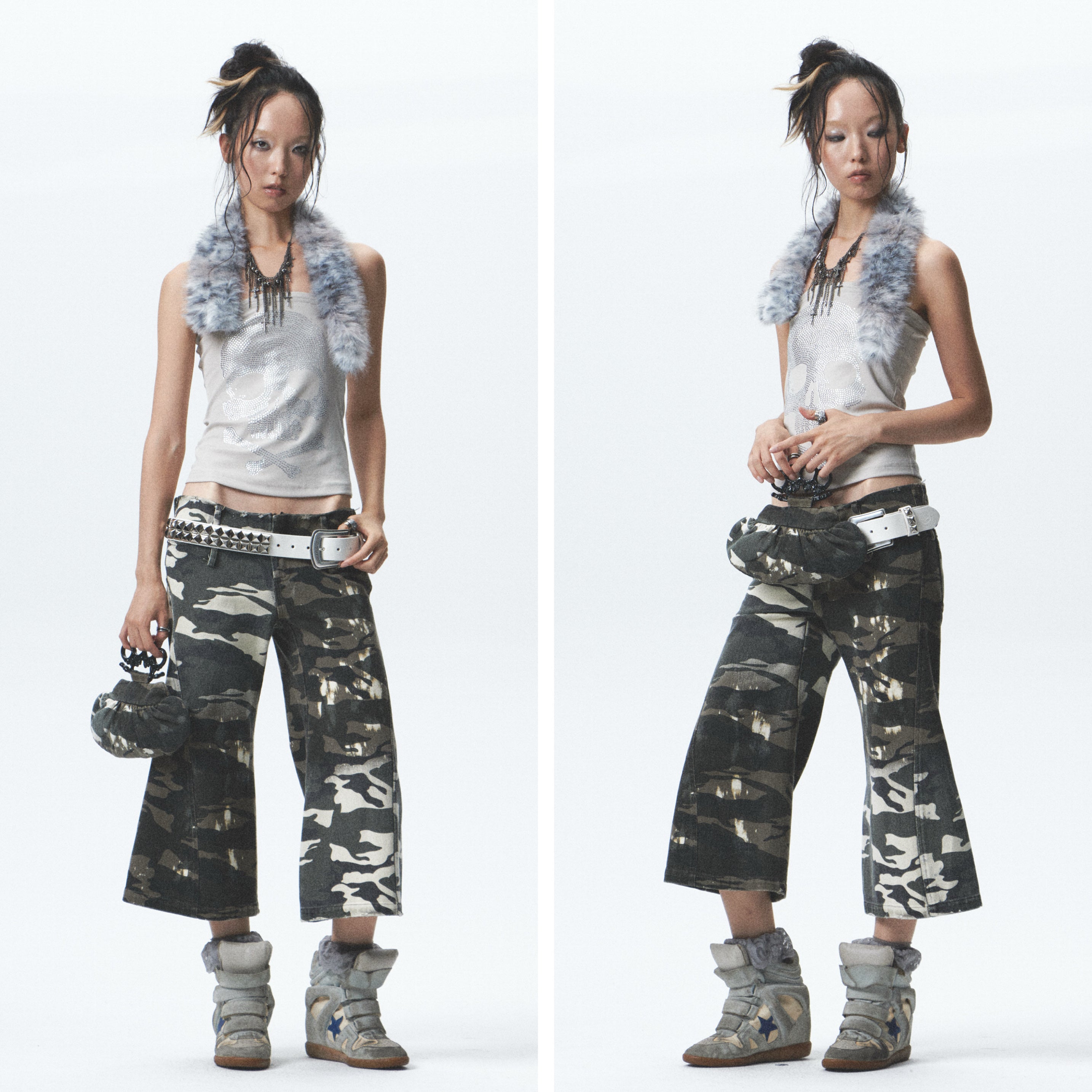 Heavy Washed Camo Tote Bag