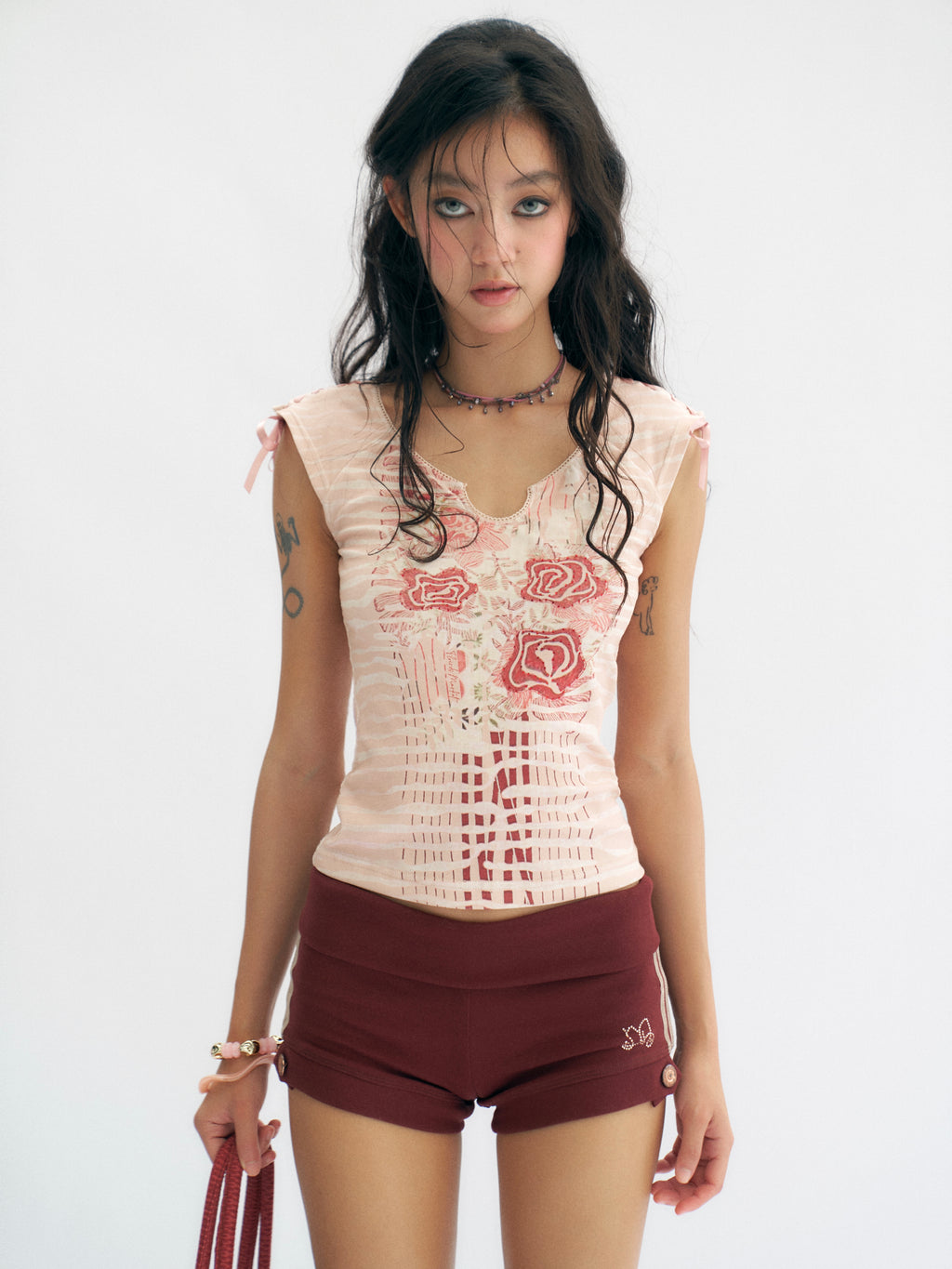 Fold-Over Waist Casual Shorts