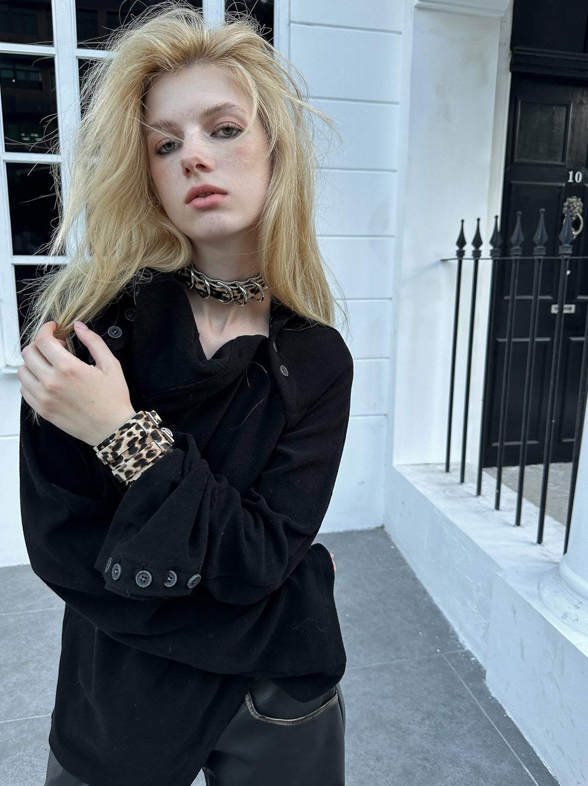Leopard Print Jewelry Set (Choker + Rings + Bracelets)