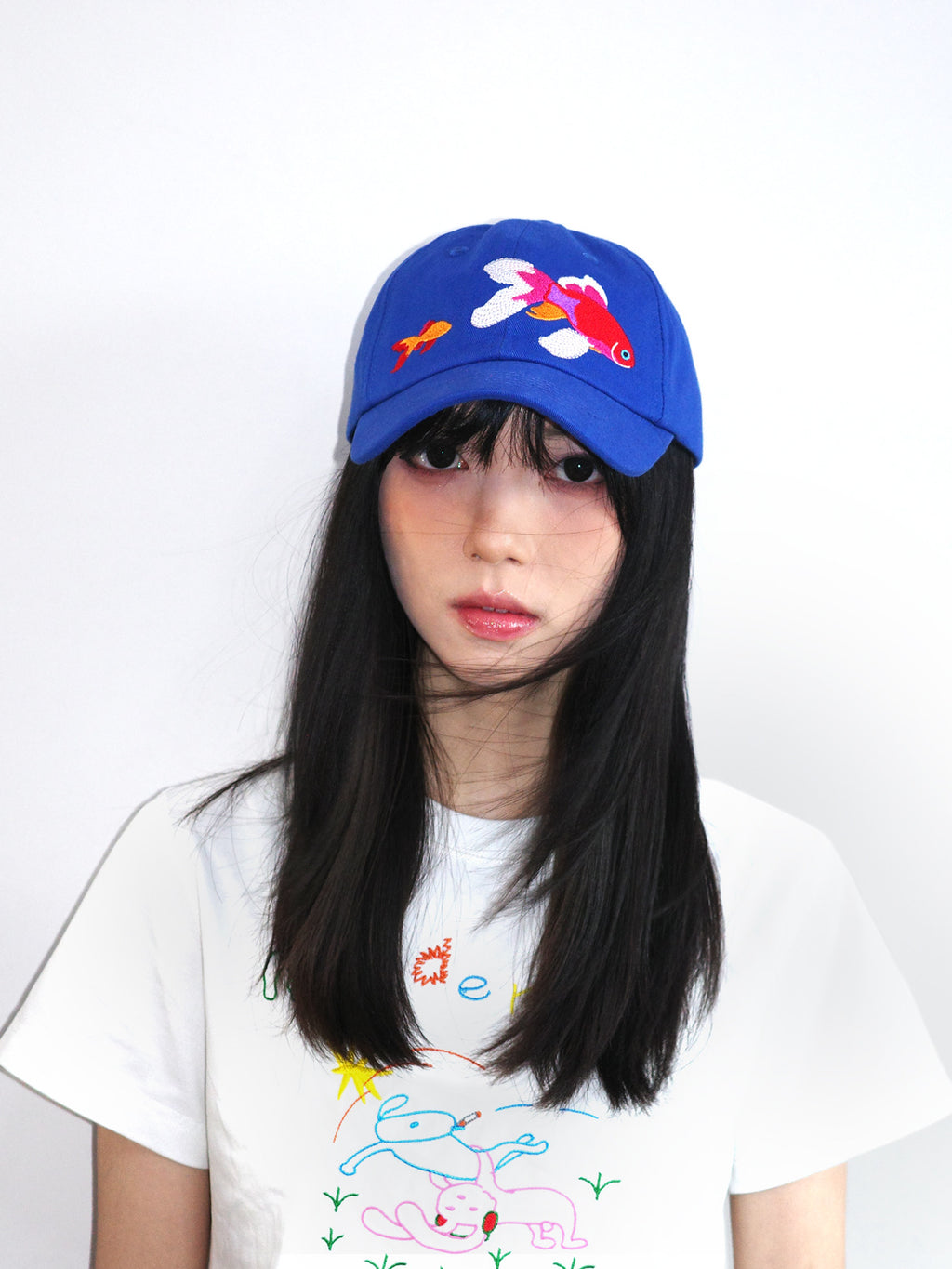 Fleeting Solstice Goldfish Print Baseball Hat