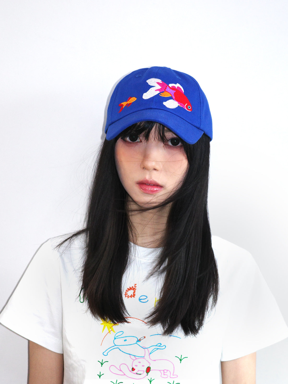 Fleeting Solstice Goldfish Print Baseball Hat