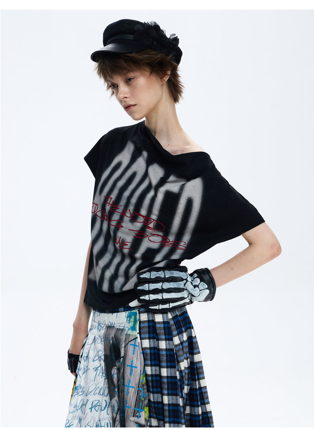 "BORED" Embroidered Deconstructed Tee