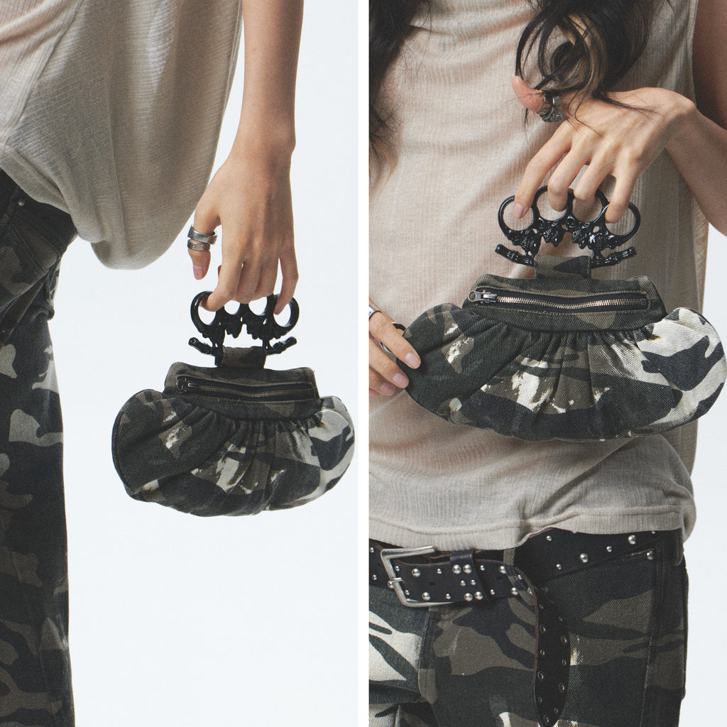 Heavy Washed Camo Tote Bag